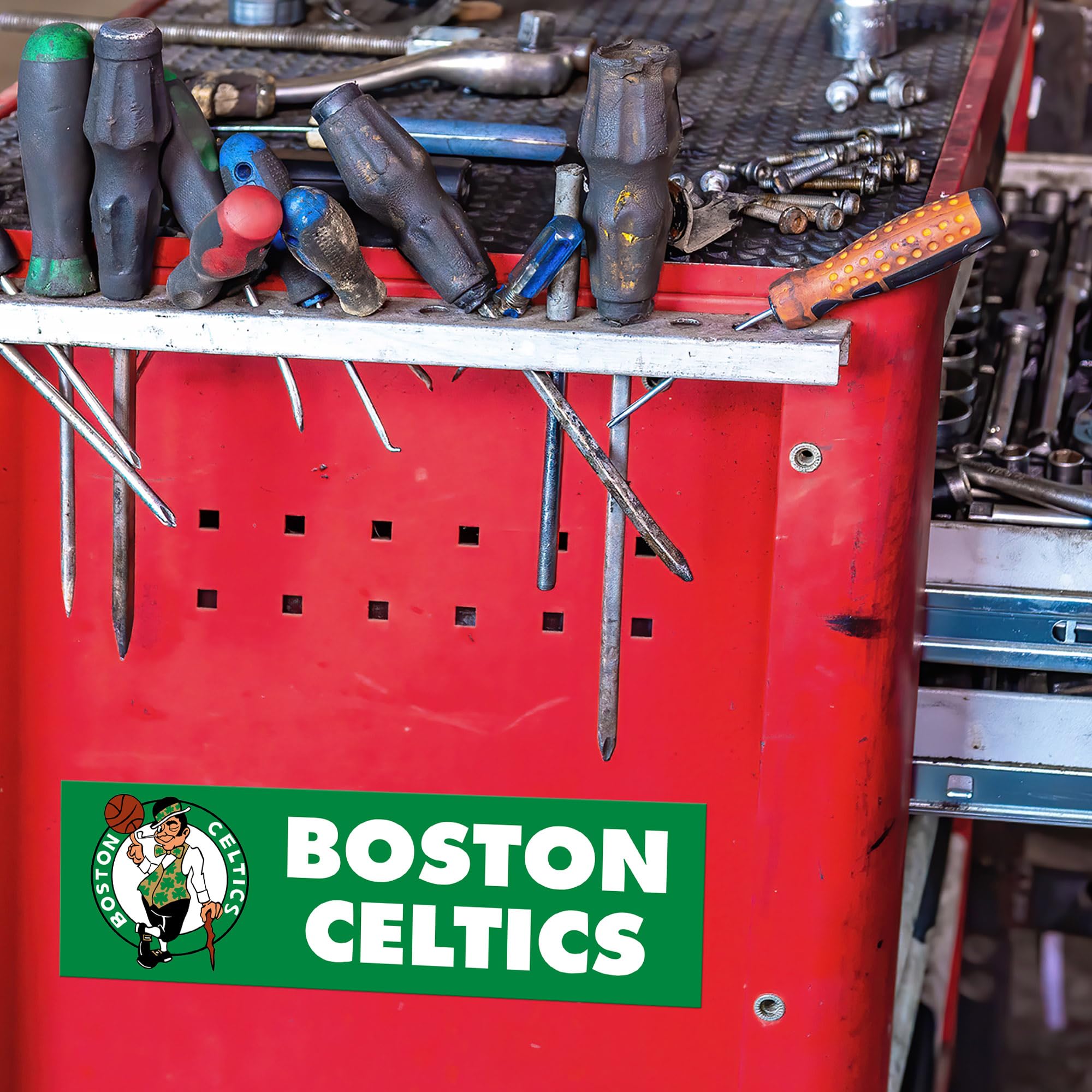 Rico Industries NBA Basketball Boston Celtics Aimant Team Spirit 4 x 10 – Voiture, décoration d'intérieur – Réfrigérateur, Bureau, Cuisine