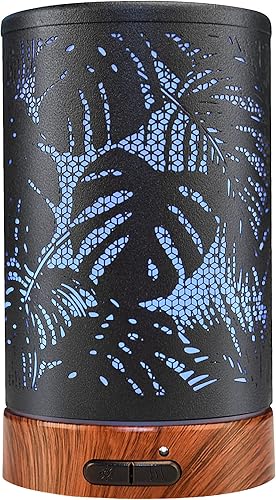 Miniatura 1 de Casido Difusor de aceite esencial de metal para aromaterapia, 3.4 fl oz, difusor ultrasónico de niebla fría con protección de apagado automático sin