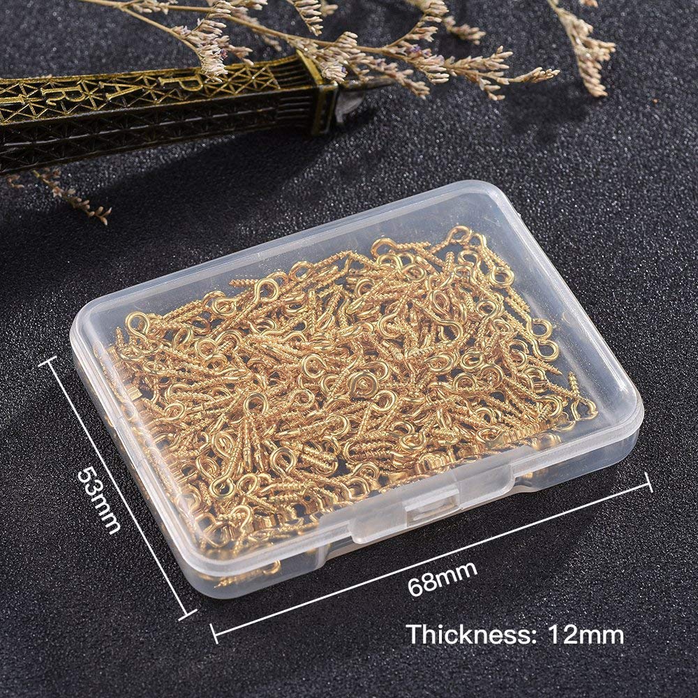 300 Pezzi Occhielli In Metallo Argento - Ganci A Vite Per Fai Da Te, Resina, Gioielli E Creazioni Artigianali - Foto 2