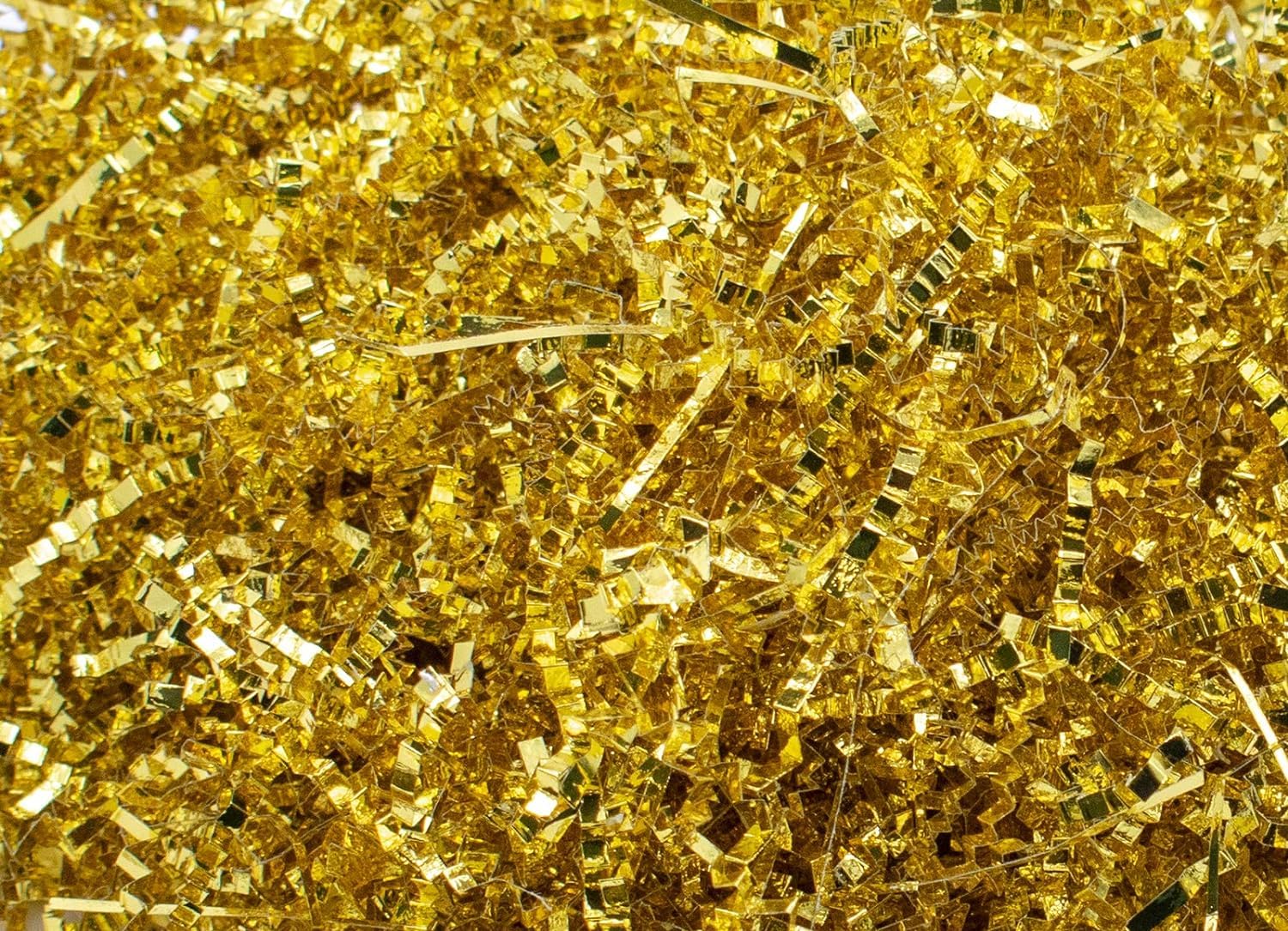 PRINTSHOP4ME Paper Cut Shredded - Paper Filler for Gift Wrapping Hamper/Basket Filling, Packing Supplies (100 Gram, Gold)