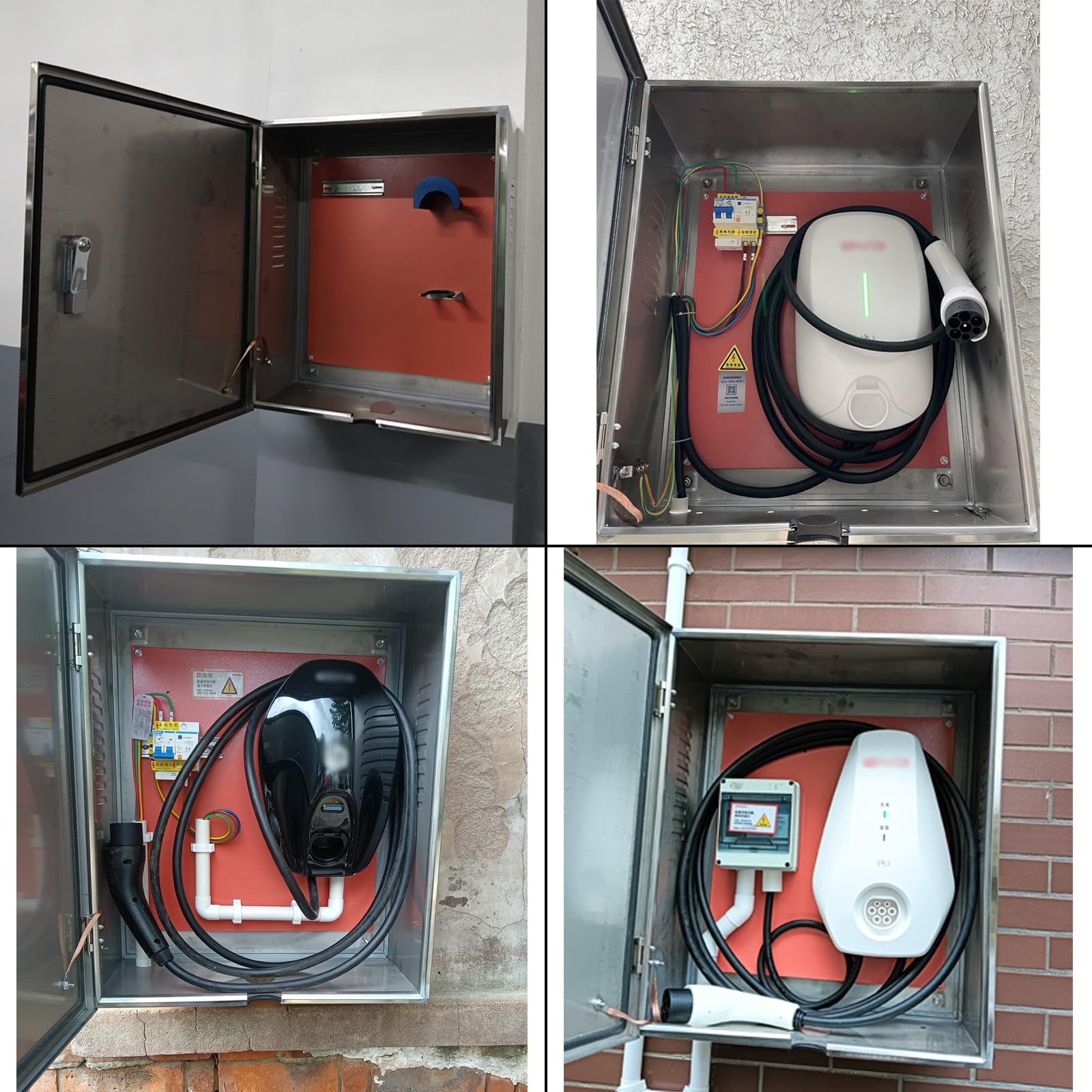 Schutzbox für EV Charger, Wallbox mit Digitalem Sicherheitsschloss, Gehäuse für Elektrofahrzeug Ladegeräte im Außenbereich, Universelle Abdeckung(50x25x70CM/20x10x28IN)