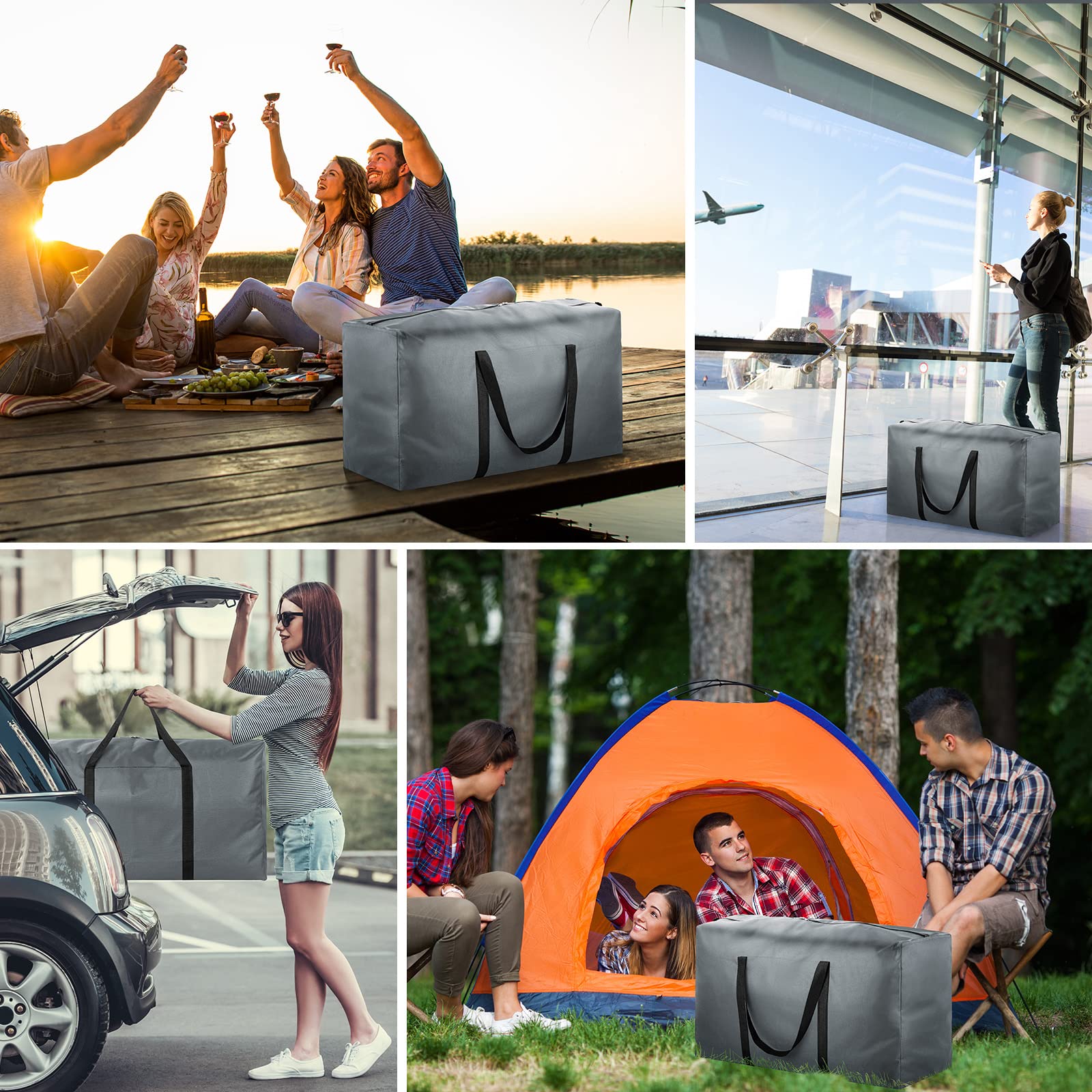 4 Borse Da Viaggio Extra Large 110L - Impermeabili E Resistenti Per Uomo E Donna - Foto 10