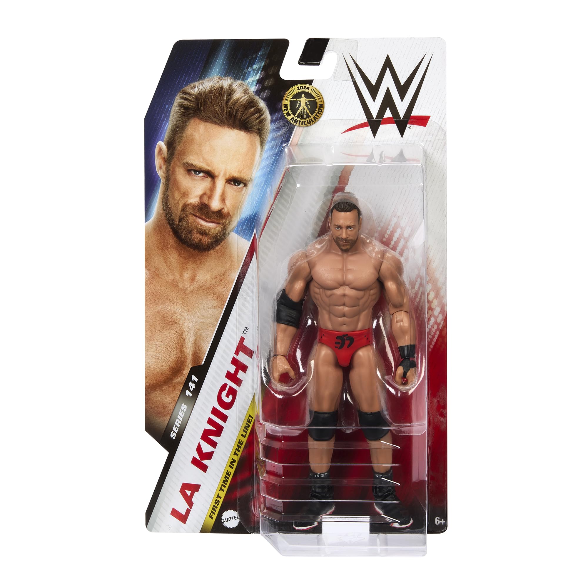 LA Knight (Red) - WWE Series 141 Toy Wrestling Action Figure