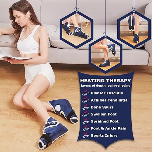 Miniatura 7 de CAMECO 1 par de almohadillas térmicas de pies para neuropatía de pies, calentadores de pies térmicos para mujeres y hombres, almohadilla de terapia