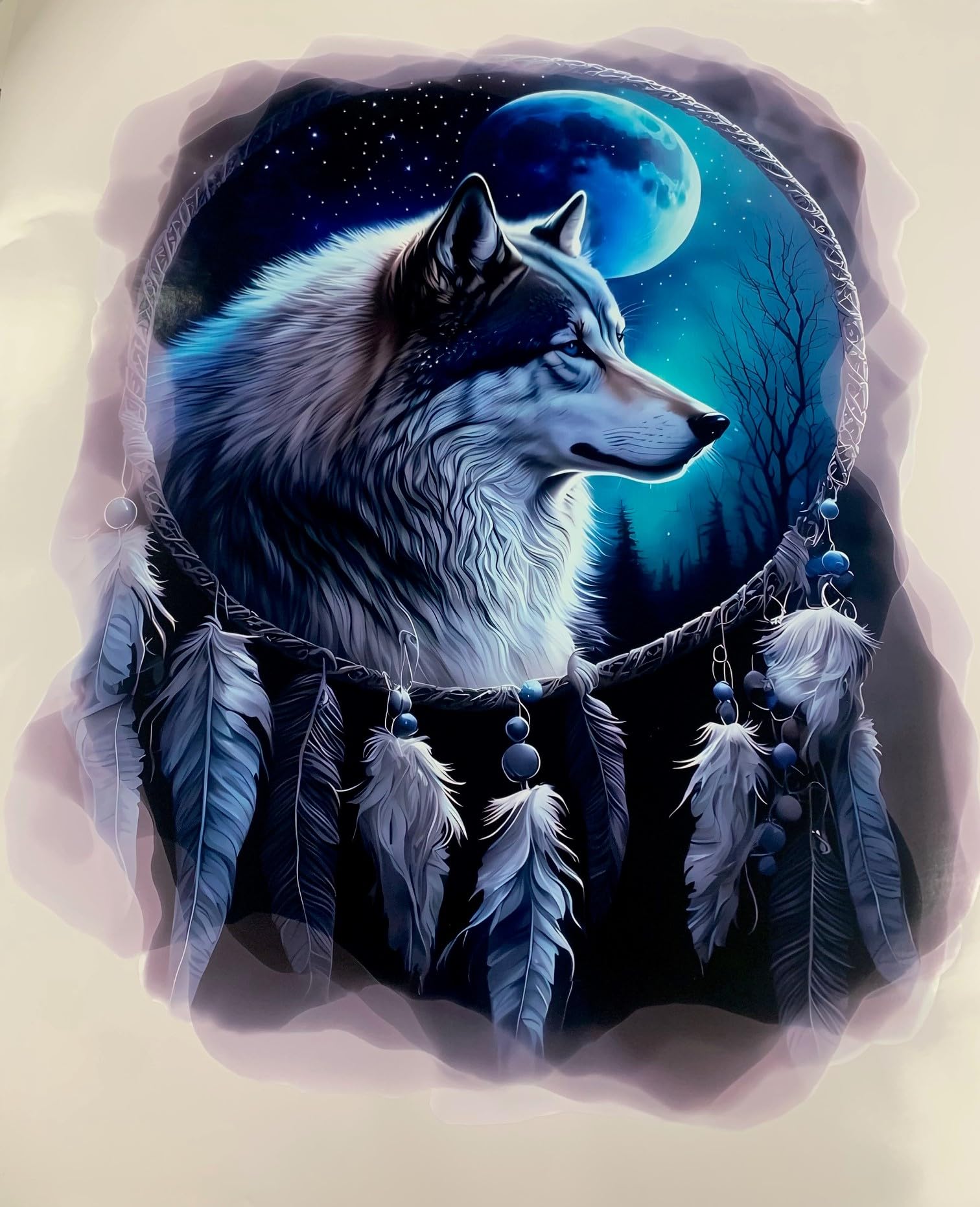 Multicolor Wolf Dreamcatcher Spiritual Camper Motorhome Van Car Wall Art Sticker Lfad1