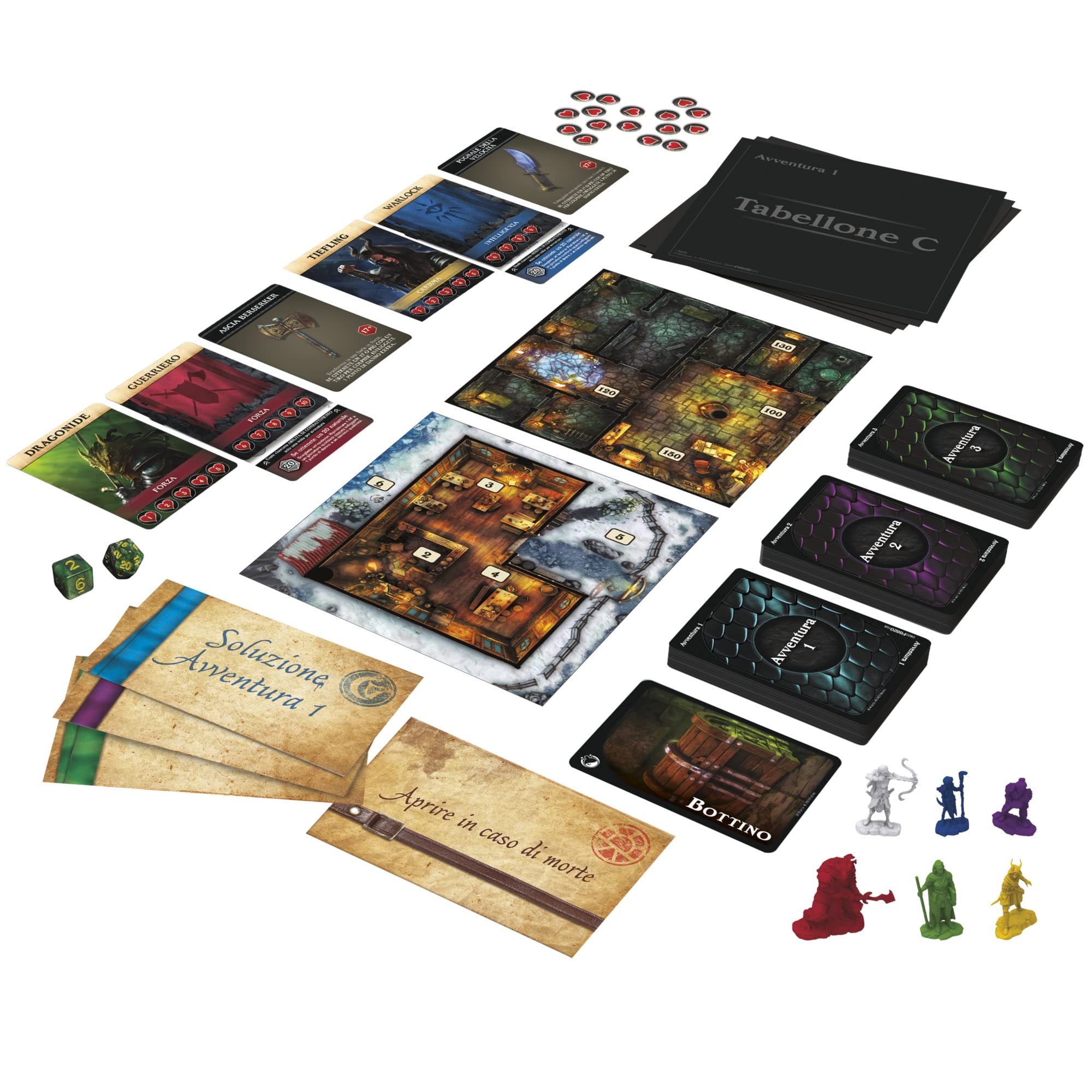 Dungeons & Dragons: Caos a Neverwinter, un gioco di misteri ed enigmi Escape Game, gioco da tavolo di escape room di D&D, da 2 a 6 giocatori