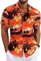 Vista 15 de COOFANDY Camisas de lino para hombre de manga corta, camisas casuales con botones para hombre, camisa de playa de verano, camisa para boda