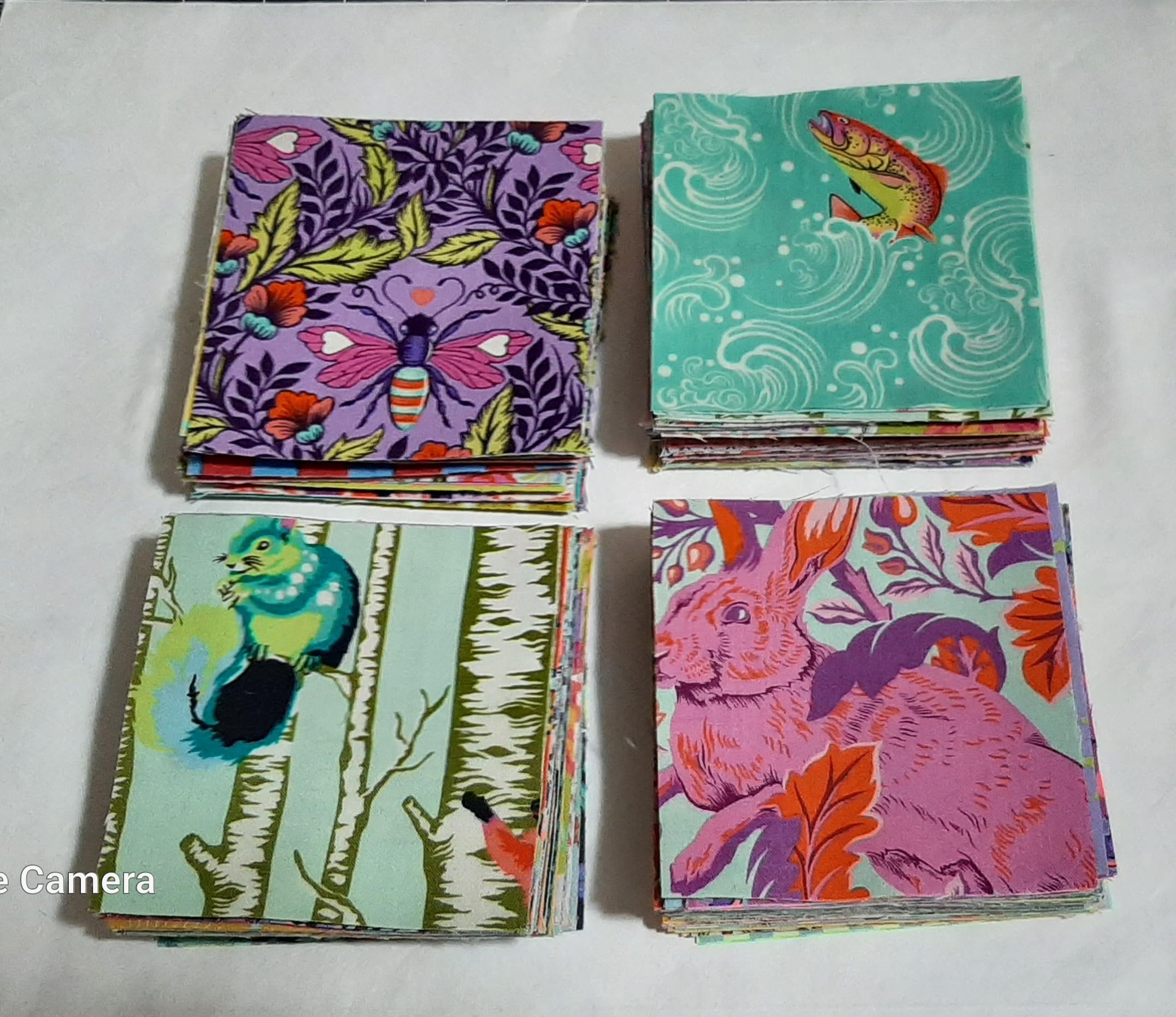 Tula Pink Fabric Scraps Pack for Crumb/Scrappy Quilting 100% Cotton