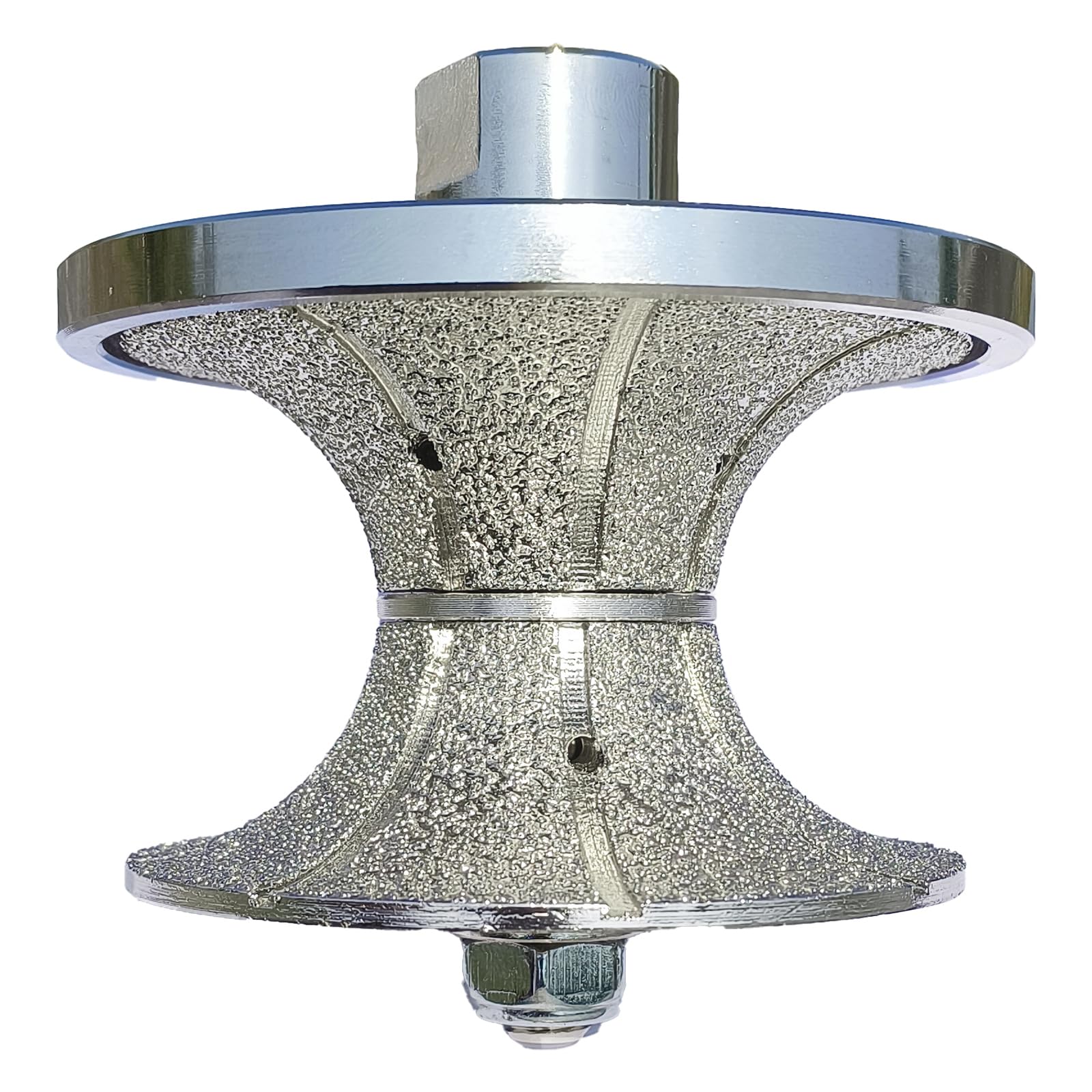 VANEPIC V50 2 inch Diamond Full Bullnose Profile Wheel Diamond Hand Profiler Router Bit Wheel Vacuum Brazed with 5/8-11 Thread for Grinder Polisher