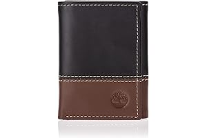 "Hunter" Mens Leather Trifold Wallet With ID Window, Refined for Cards, Cash and Style