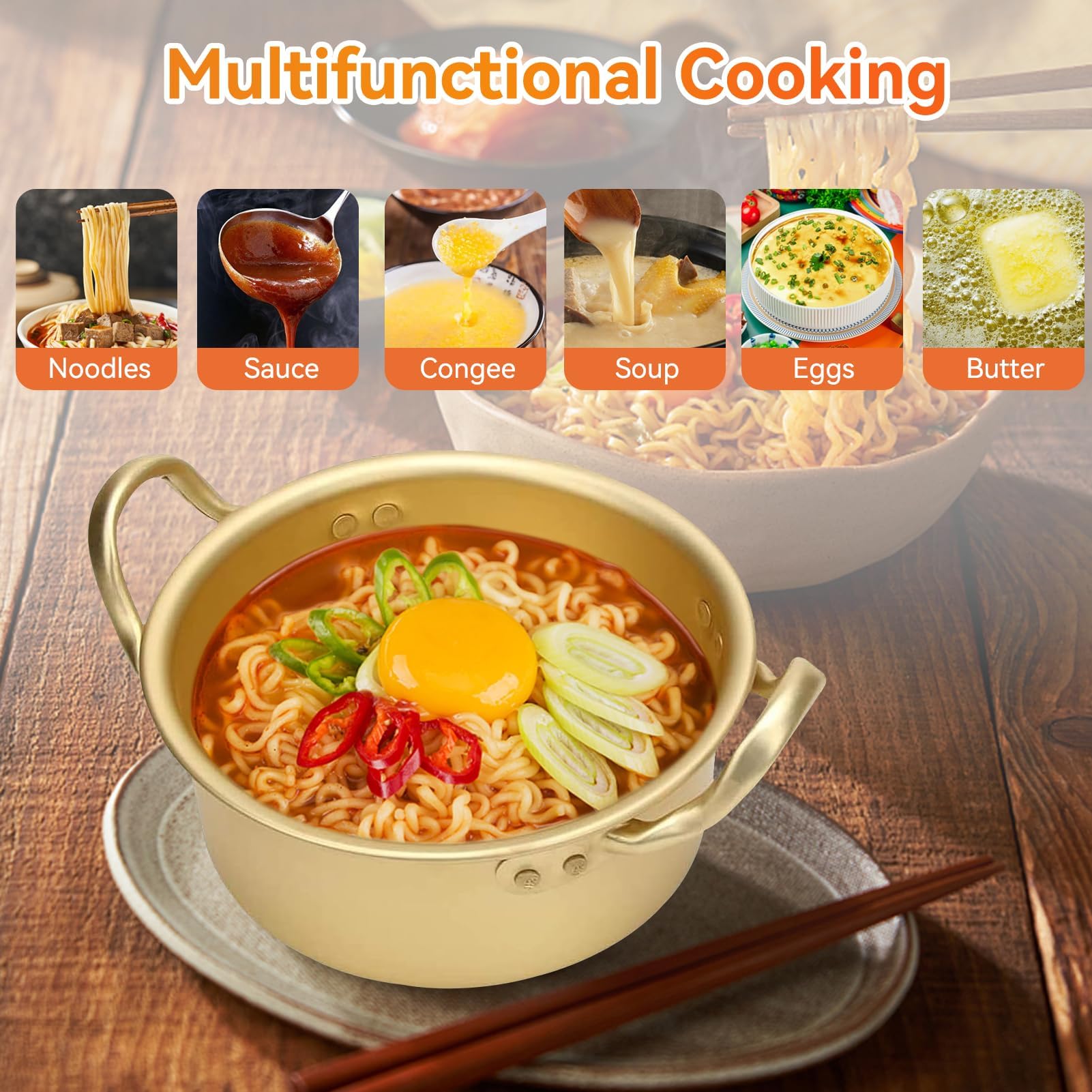 Marmite à Ramen Coréenne Avec Couvercle, Marmite De Cuisson