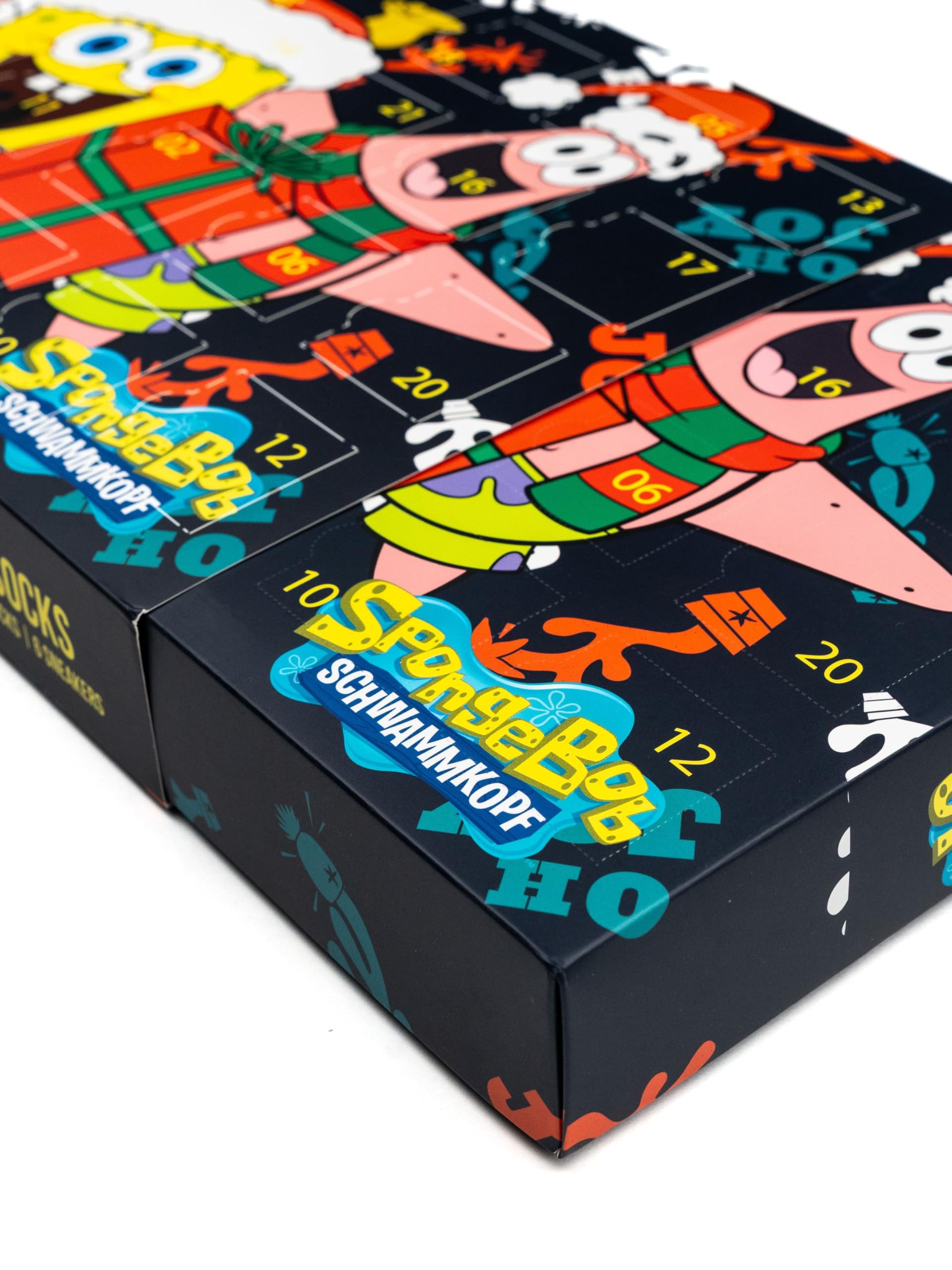 Calendrier De L'Avent Bob L'Éponge - 12 Paires De Chaussettes Homme Taille 40-45 - Cadeau Original Noël