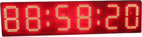 AZOOU 10 "de alto carácter LED reloj de pared LED temporizador digital cuenta regresiva y hacia arriba por IR teledirigido color rojo