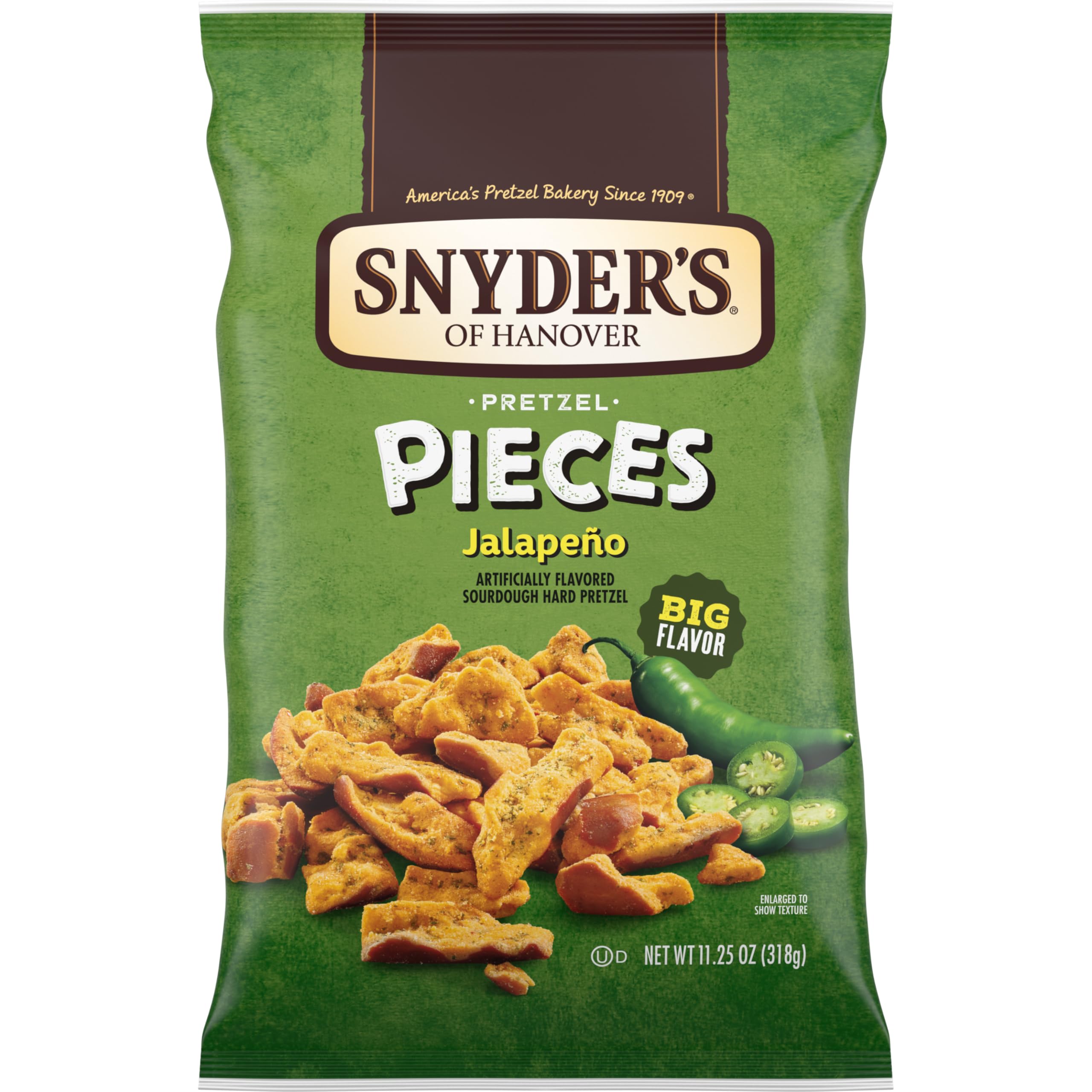 Snyder's of Hanover Pretzel Pieces, Jalapeno, 11.25 Oz