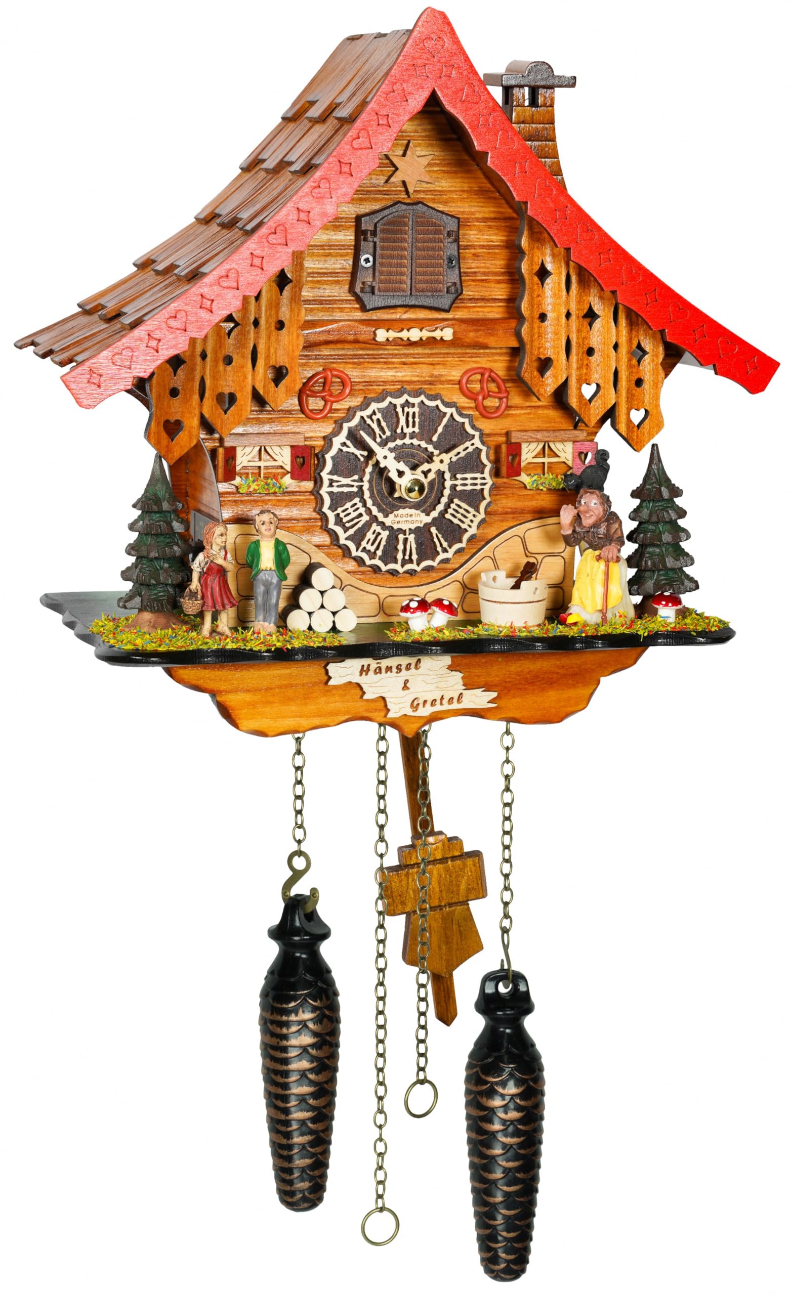 Trenkle Quartz Cuckoo Clock Black Forest House with Music