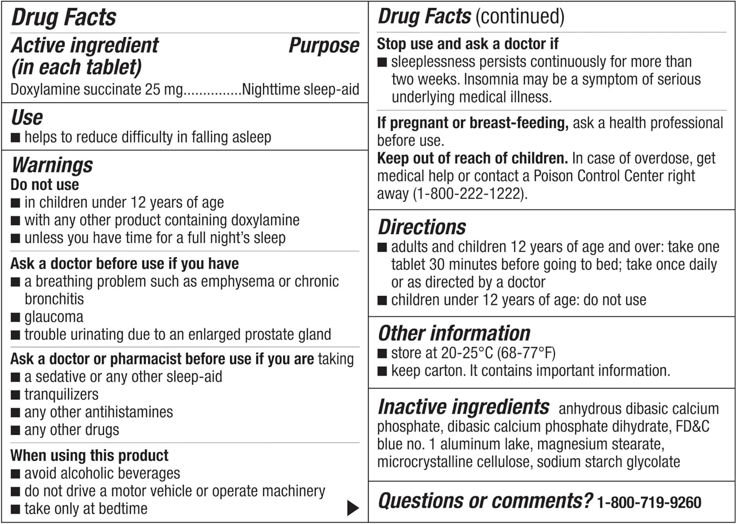 GoodSense Sleep Aid Tablets, Doxylamine Succinate Tablets, 25 mg, Nighttime Sleep Aid to Help You Fall Asleep - Image 4