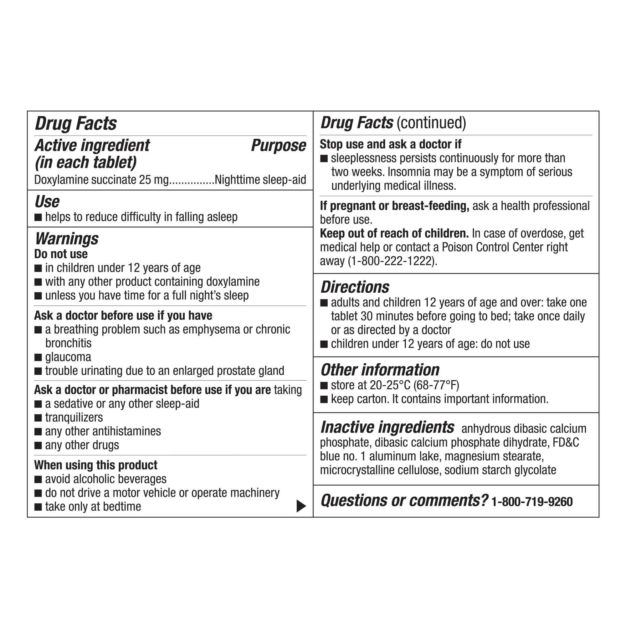 Good Sense Sleep Aid Tablets, Doxylamine Succinate 25 mg, 96 Count — Amazon image 4