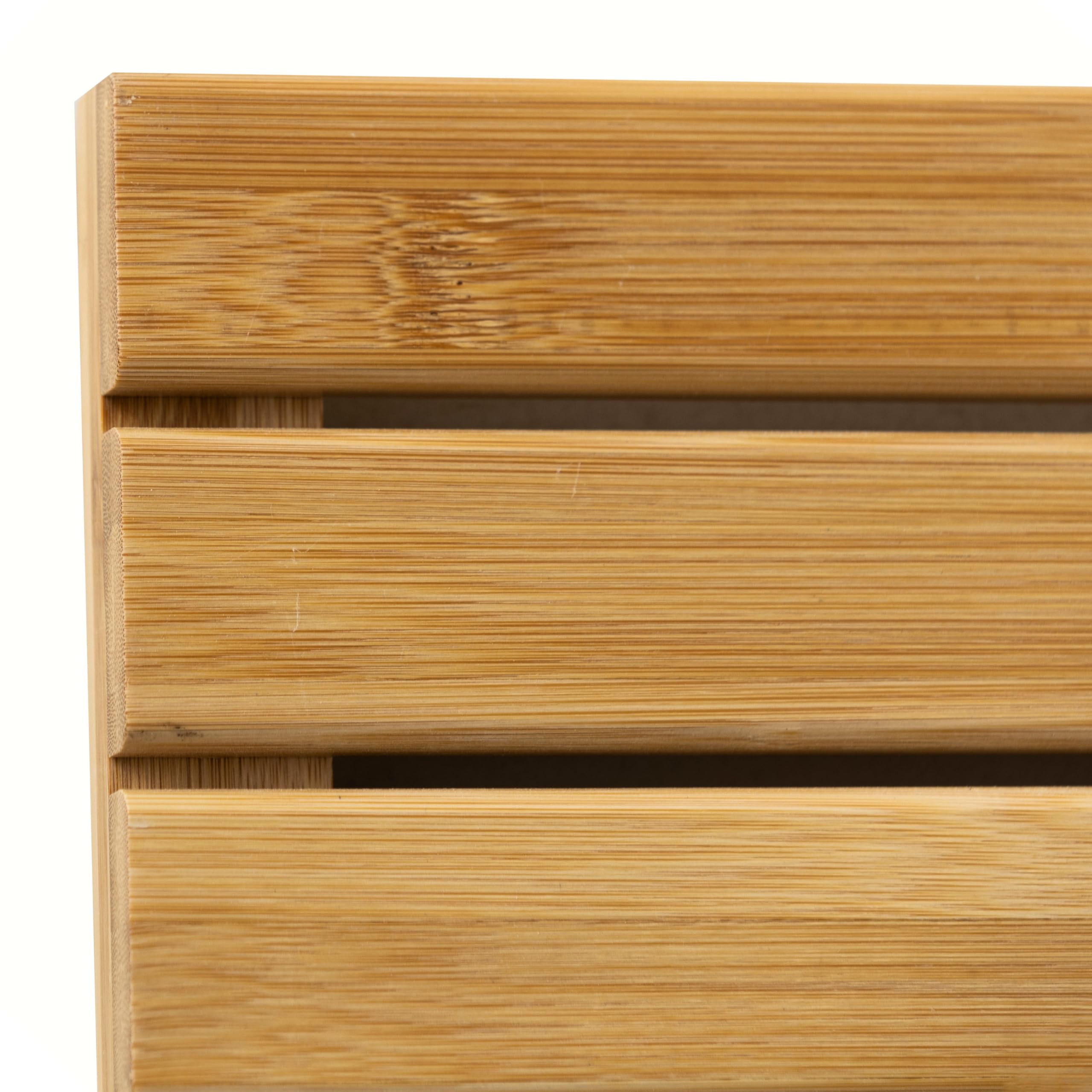 Brigros - Pedana Doccia In Bamboo Antiscivolo Per Bagno, Tappetino Doccia In Legno Naturale, Tappeto Bambu In Vari Formati, Pedana Doccia Antiscivolo In Legno, Tappetino Bagno (50x50 cm)