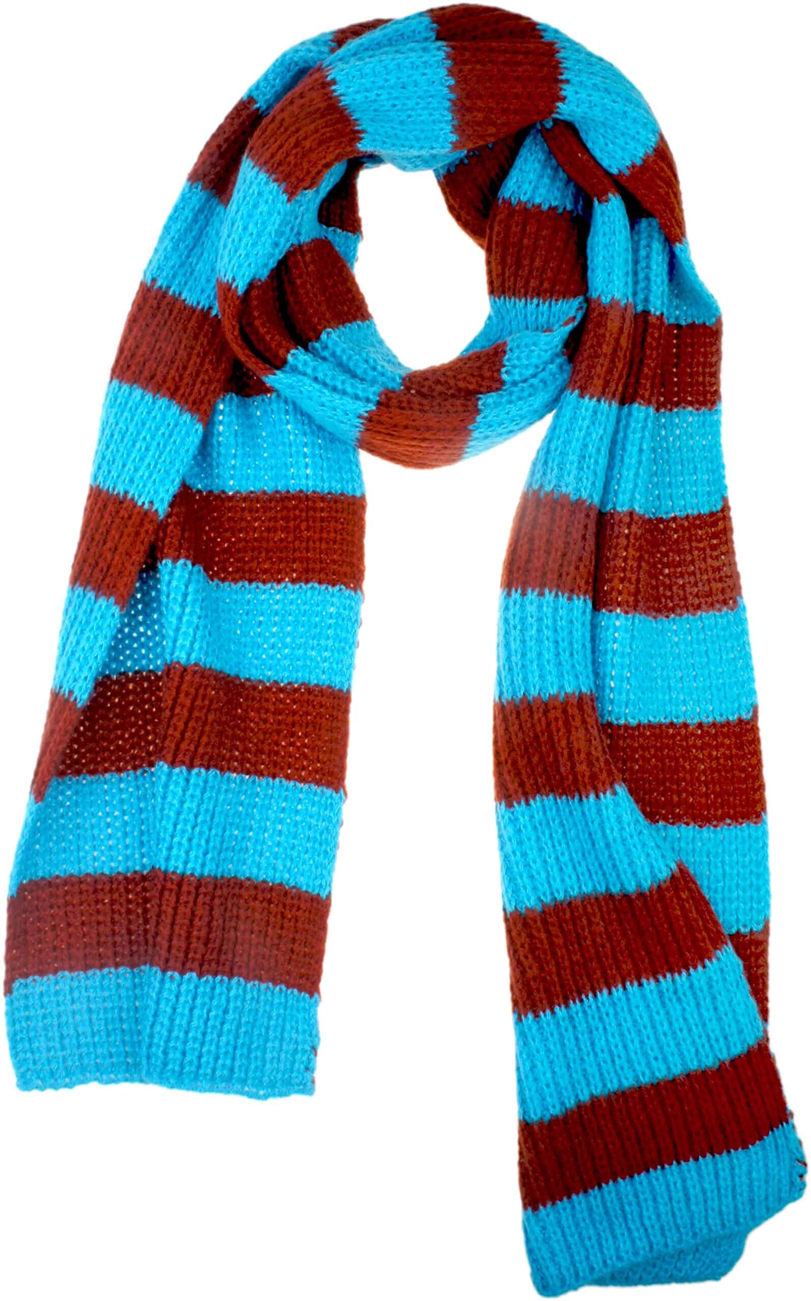 VIVIAN & VINCENT Striped Fall Winter Scarf for Women and Men Soft 100% acrylic knit, cold-weather comfort, everyday outfits, easy neck wrapping, cozy layering