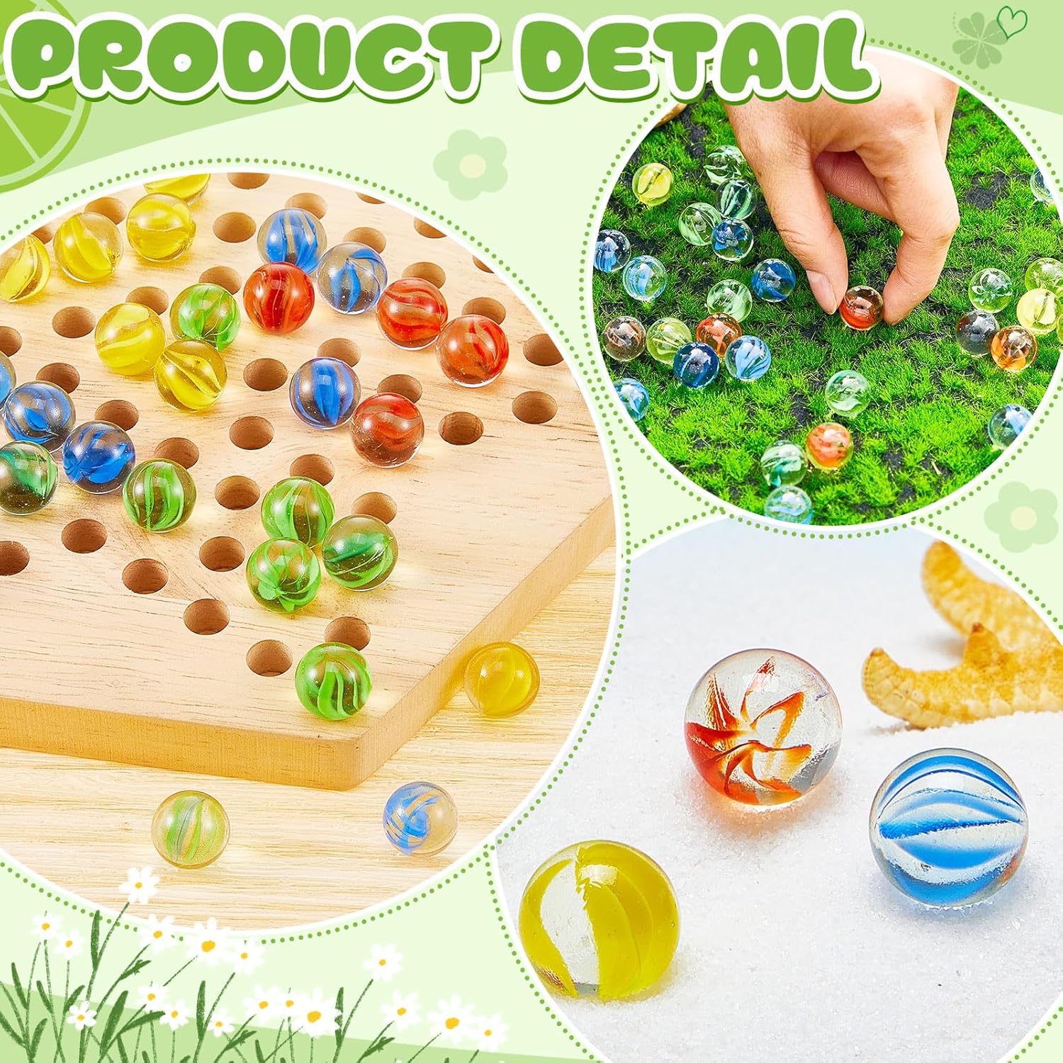 Sotiff 5000 Pcs Colorful Glass 0.55 Inch Marbles Bulk Translucent Beautiful Small Marbles for Summer Kids Marble Games Chinese Checkers DIY Home Decoration, 4 Colors