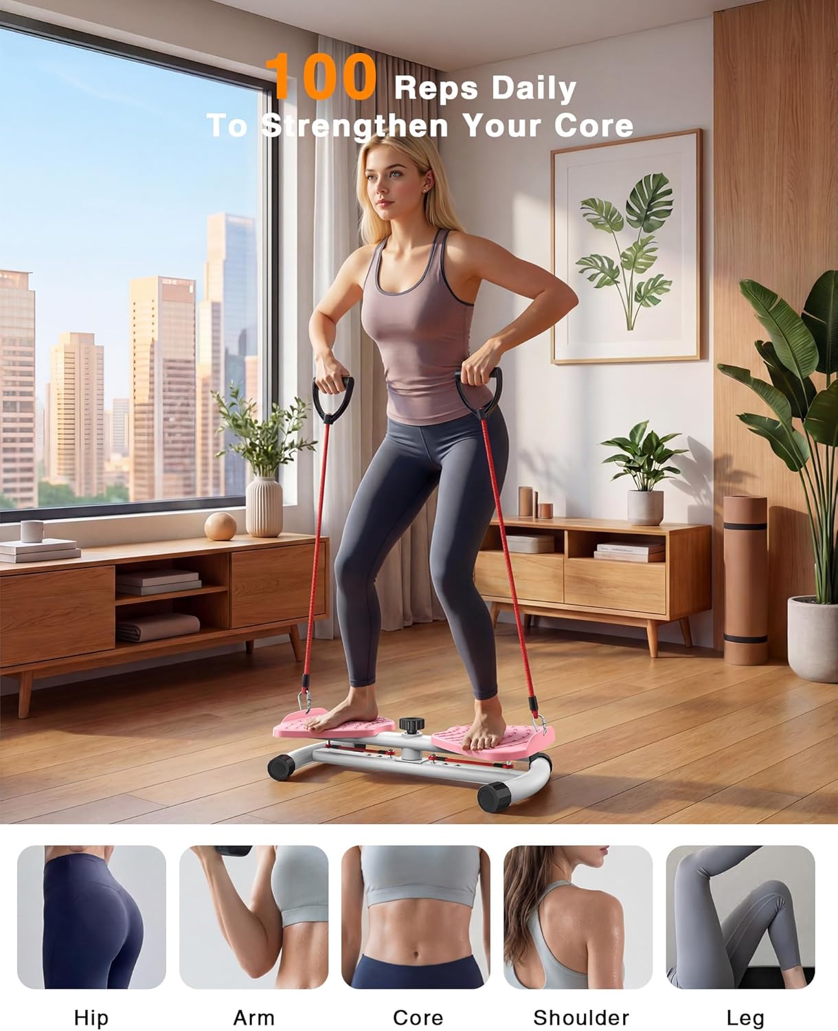 Waist Twister Machine Exercise, 326 Lbs Ab Twister Board For...