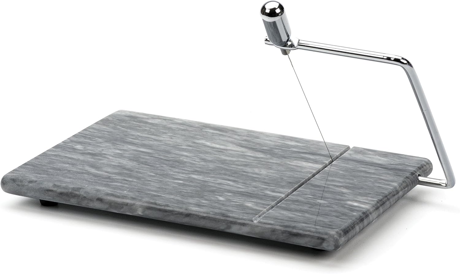 RSVP International Cheese Slicer Cut Cheese, Meats & Other Appetizers, 10.25x9.5x1", Gray Marble