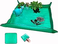 Vista 7 de Alfombra de trasplante de plantas extra grande de 43 x 30 pulgadas, impermeable, plegable, reutilizable, negro
