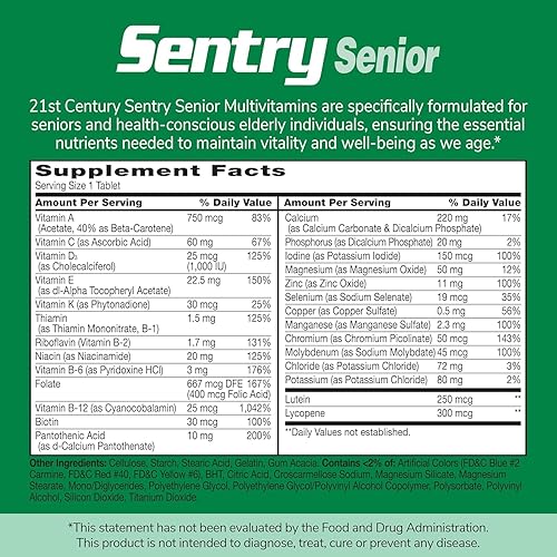 Miniatura 4 de 21st Century Sentry Senior Tablets - 265 unidades, paquete de 3