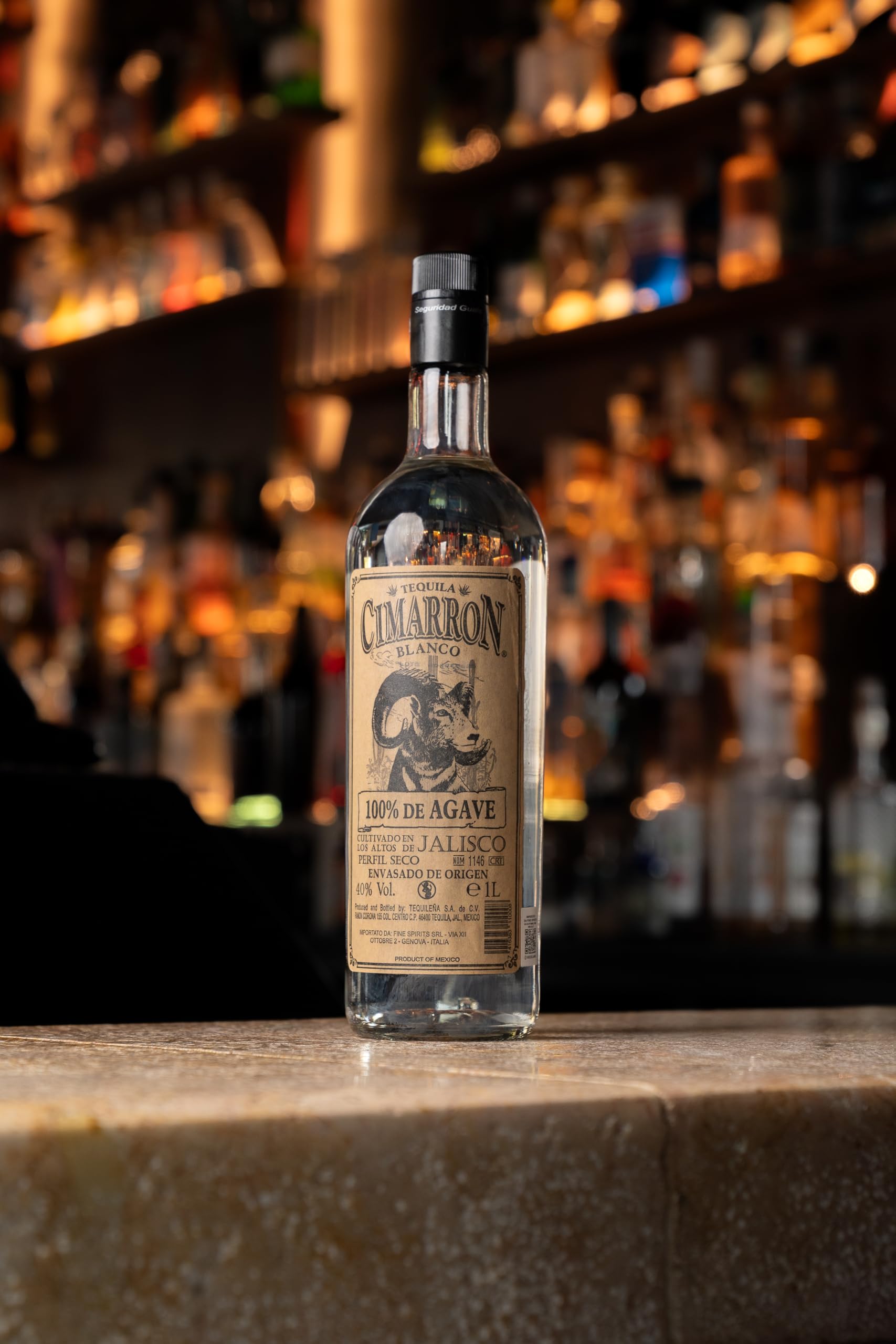 Cimarron Blanco - Tequila Morbida ed Elegante, 40% Bottiglia da 1000ml
