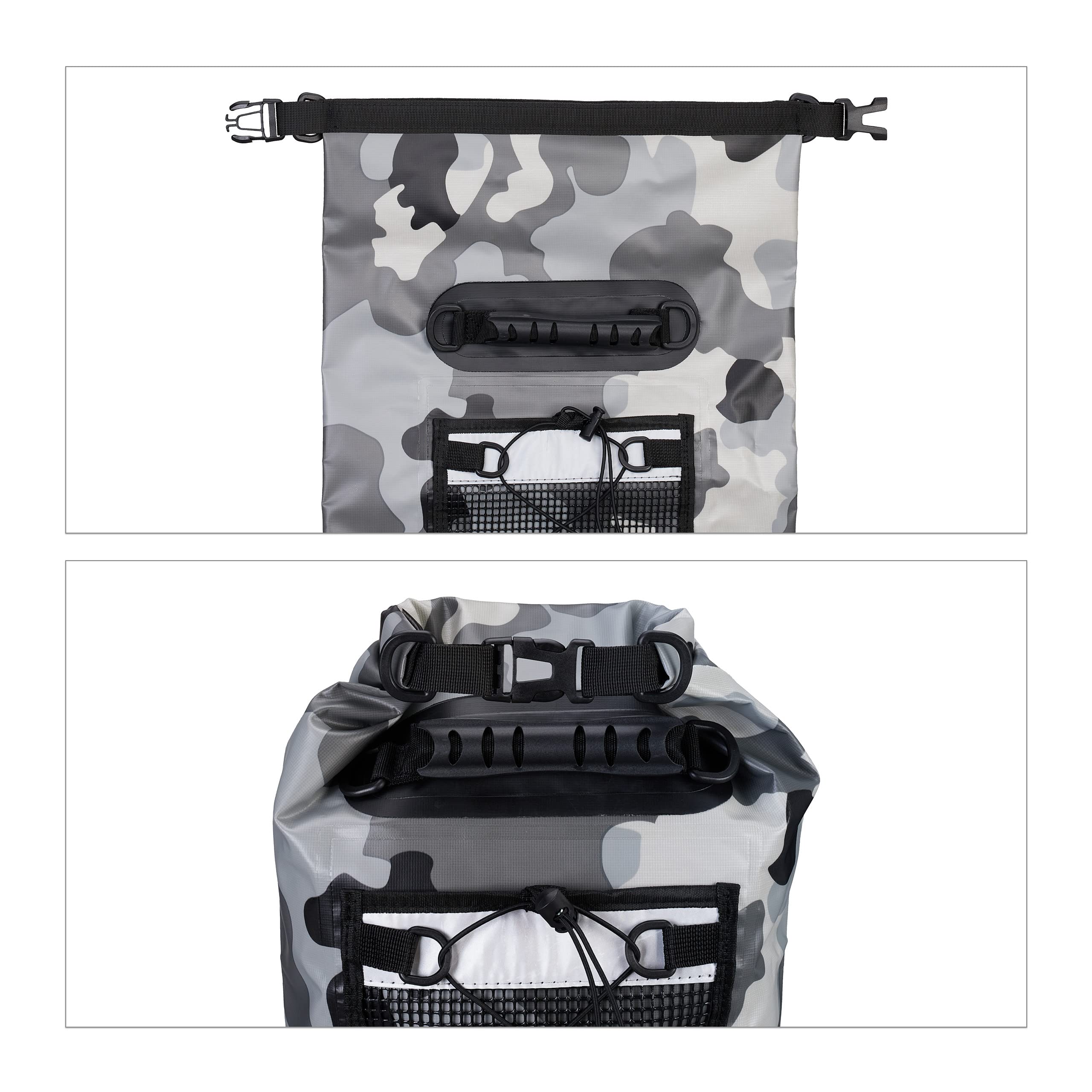 Relaxdays Ocean Pack, 20 l, wodoszczelny, worek do pakowania, lekka torba sucha, żeglarstwo, narty, snowboard, kolor