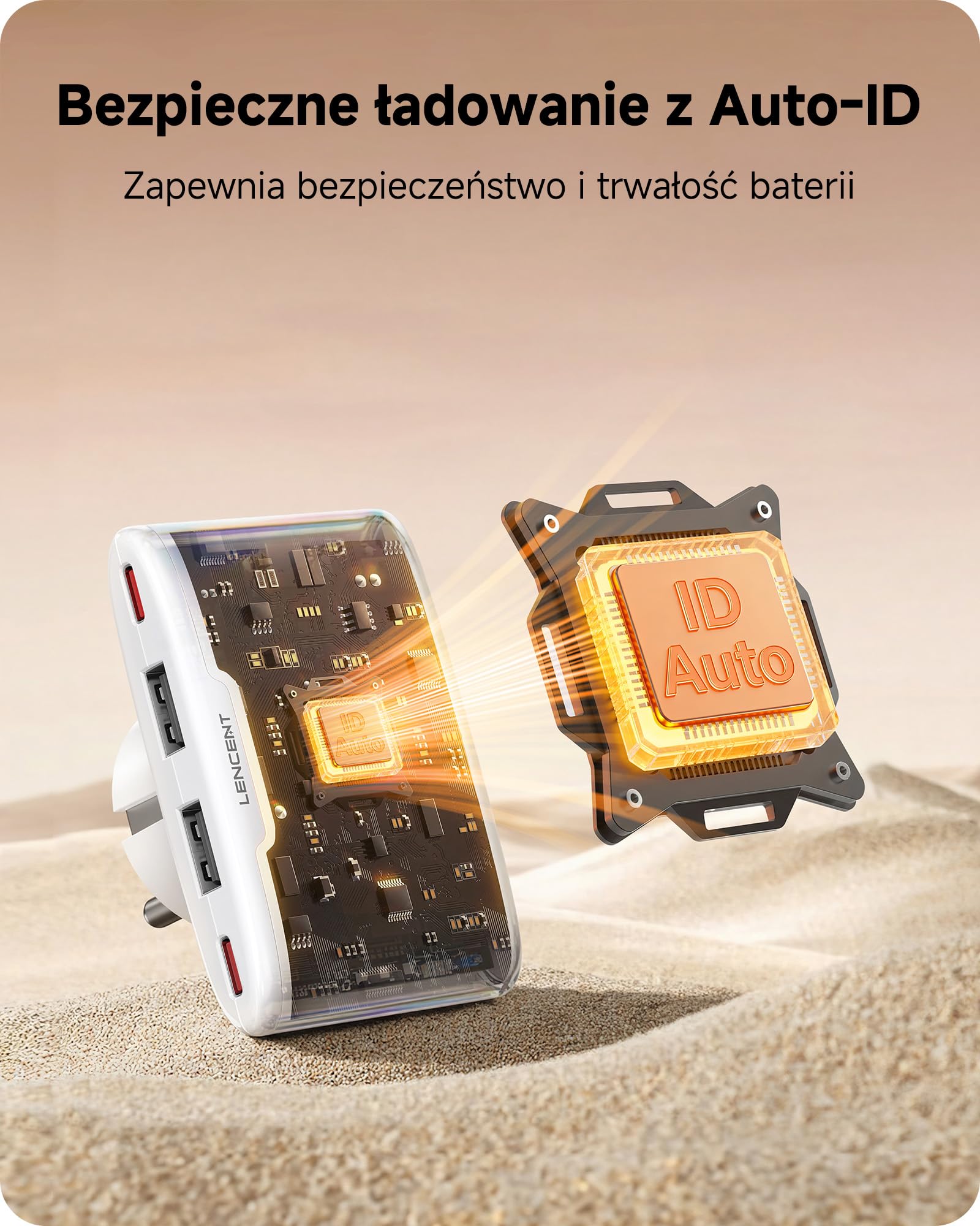 LENCENT Ładowarka USB Slim do ściany, wtyczka do ładowania EUładowania | z 4 gniazdami 17 W USB-C Ładowarka szybkie ładowanie, kompatybilna z iPhone 17/16/15, iPad, telefon komórkowy, tablet