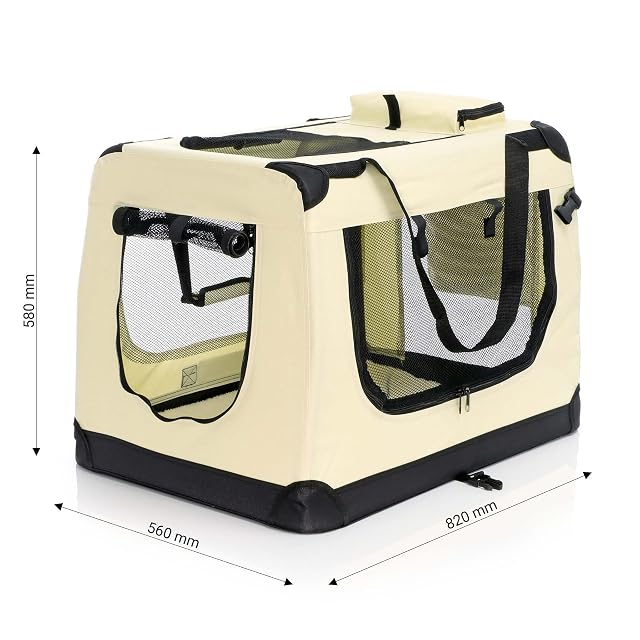 Foto 5 de 8 de Fudajo Bolsa de Transporte Plegable Beis Mascotas Perro Gato Talla XL (82x56x58cm) Transportín Manta