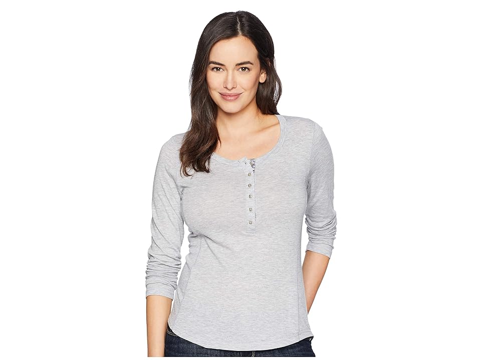 

Ariat Real Henley Top (Heather Gray) Women's Long Sleeve Pullover