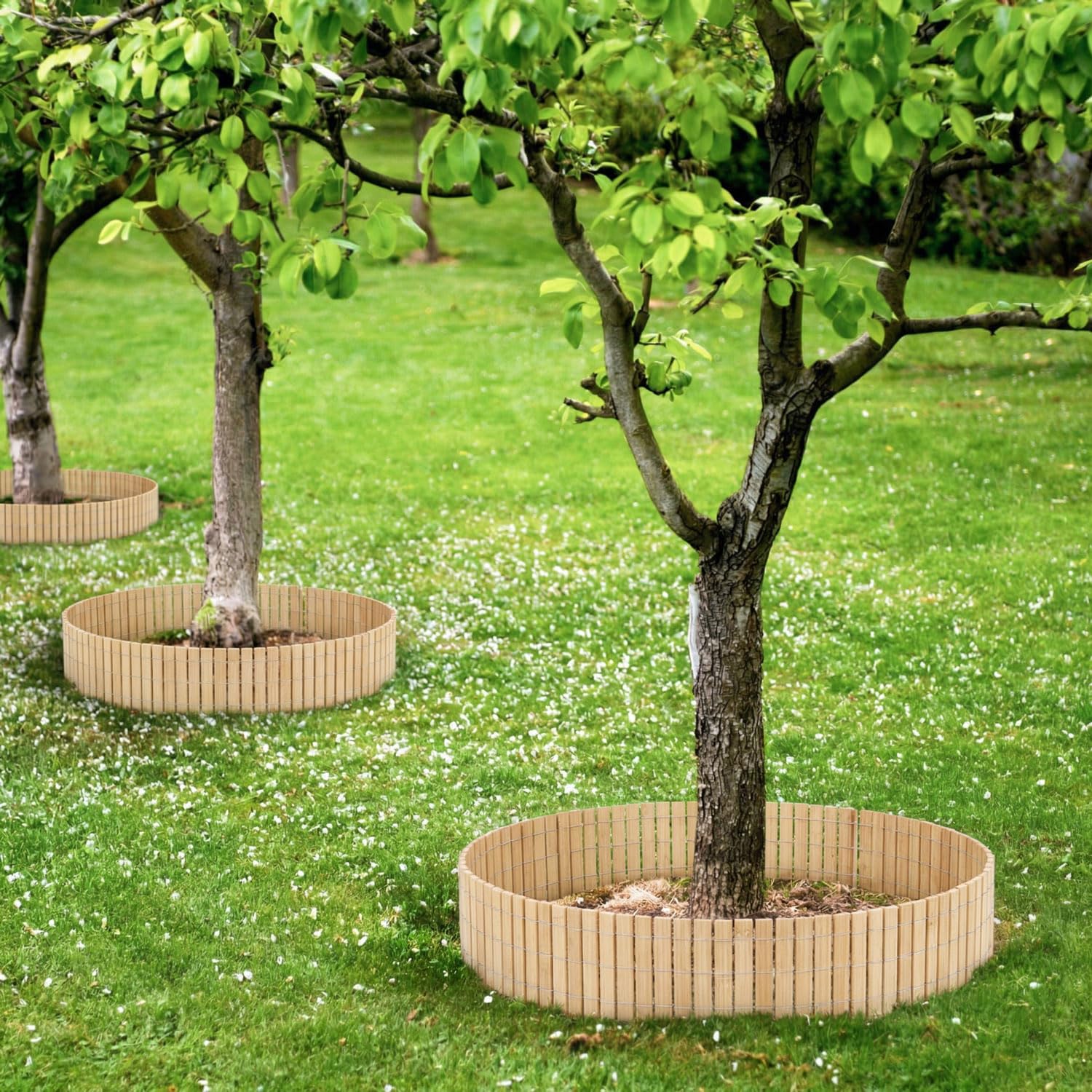 UrFence 300x20 Valla de Bambú Enrollable - Borduras para Jardín - Cercado Flexible - Delimitadores de Bordes para Jardín - Valla Madera - Separadores para Terreno - Delimitador Exterior