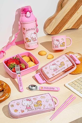 Miniatura 3 de Hello Kitty - Juego de utensilios  Incluye tenedor, cuchara, palillos y funda de transporte  Auténtico diseño japonés  Duradero, apto para