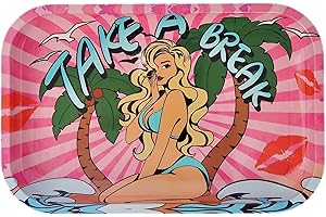 Pink Die-cast Metal Rolling Tray: The Perfect Accessory for Your Smoking Needs