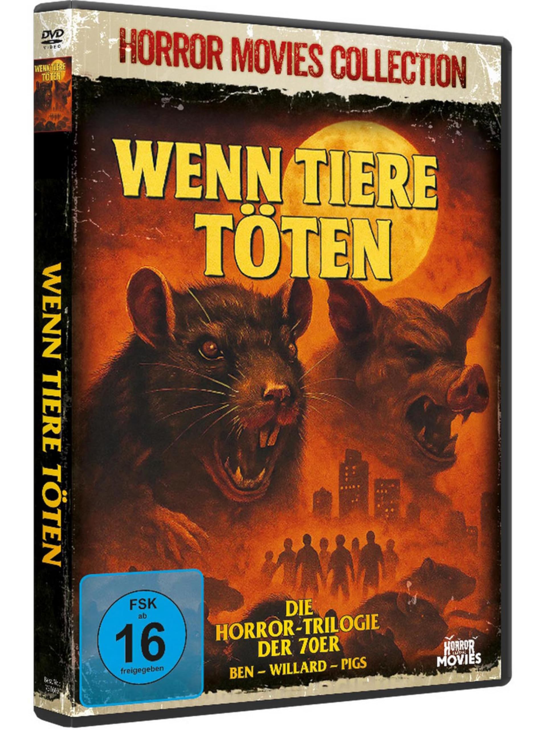 Wenn Tiere töten – Die Horror-Trilogie der 1970er mit Willard, Ben und Pigs in einer Sammleredition auf DVD (HORROR CLASSIC MOVIES by WME Home Entertainment)