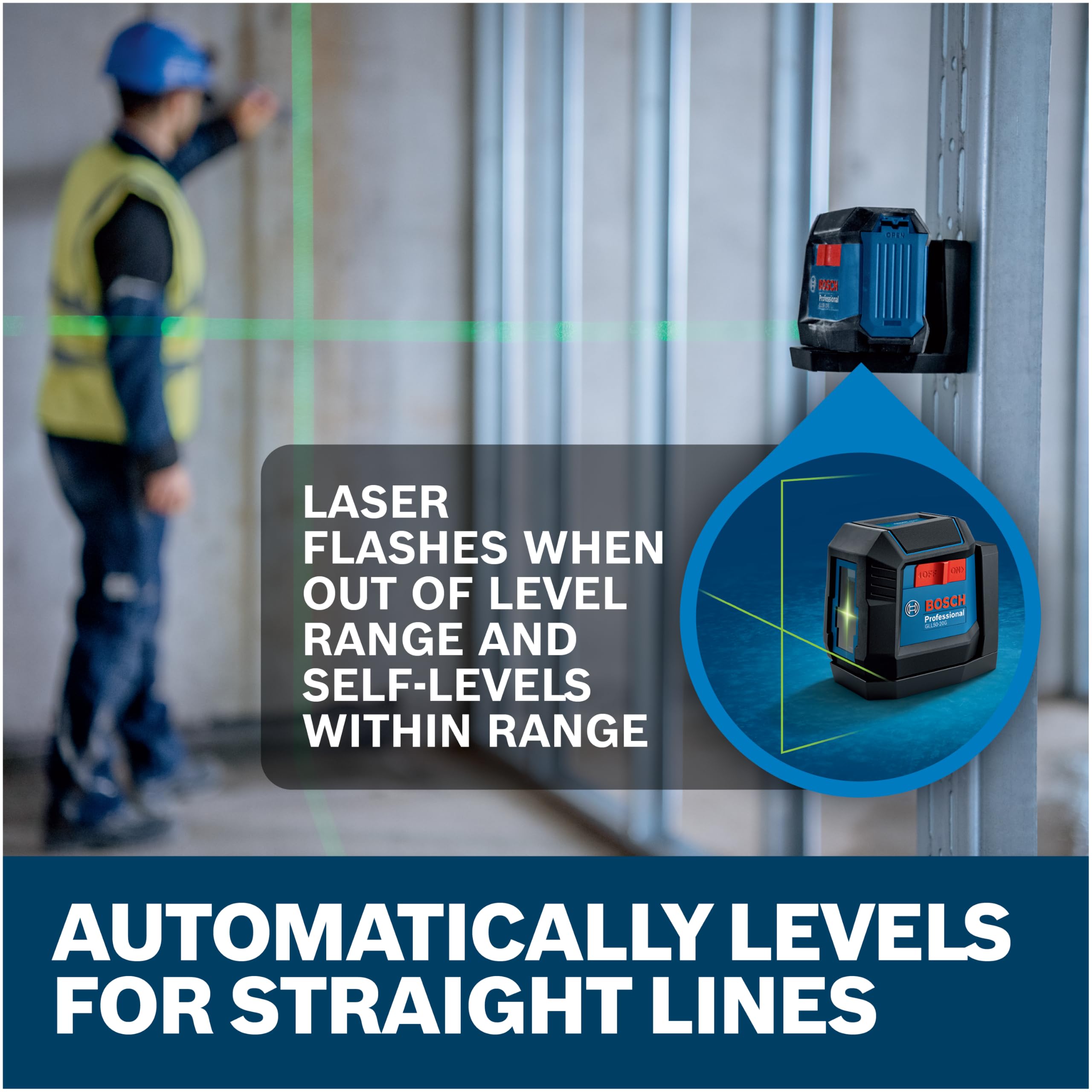 BOSCH GLL50-20G Laser Level - Green Beam -3