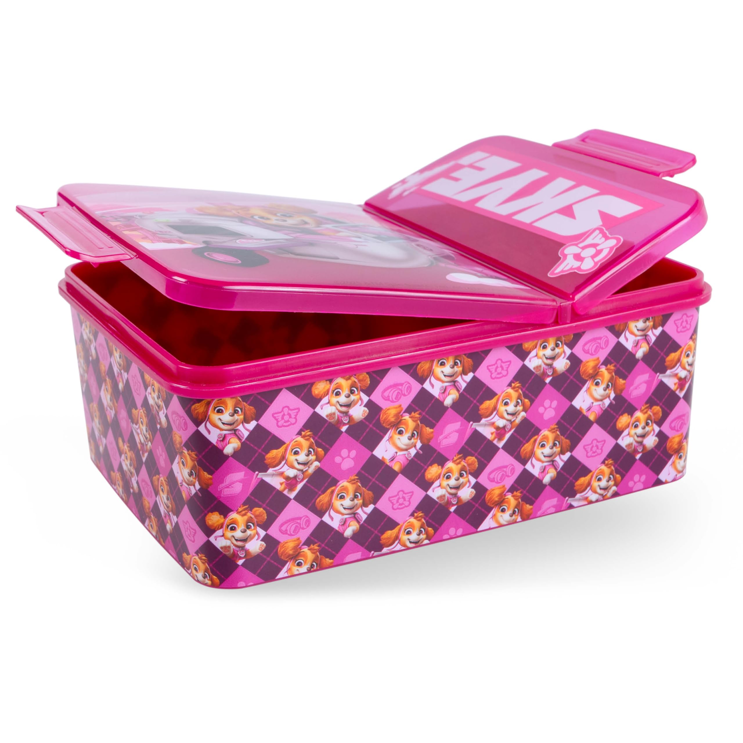p:os Paw Patrol Children's Lunch Box with Compartments - Leak-Proof Bento Box for Nursery & School - Lunch Box Girls