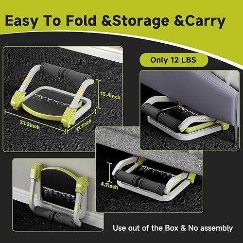 Miniatura 5 de Entrenador abdominal/máquina de crujidos, equipo de entrenamiento abdominal, resistencia ajustable 4, máquina de abdominales para entrenamiento de