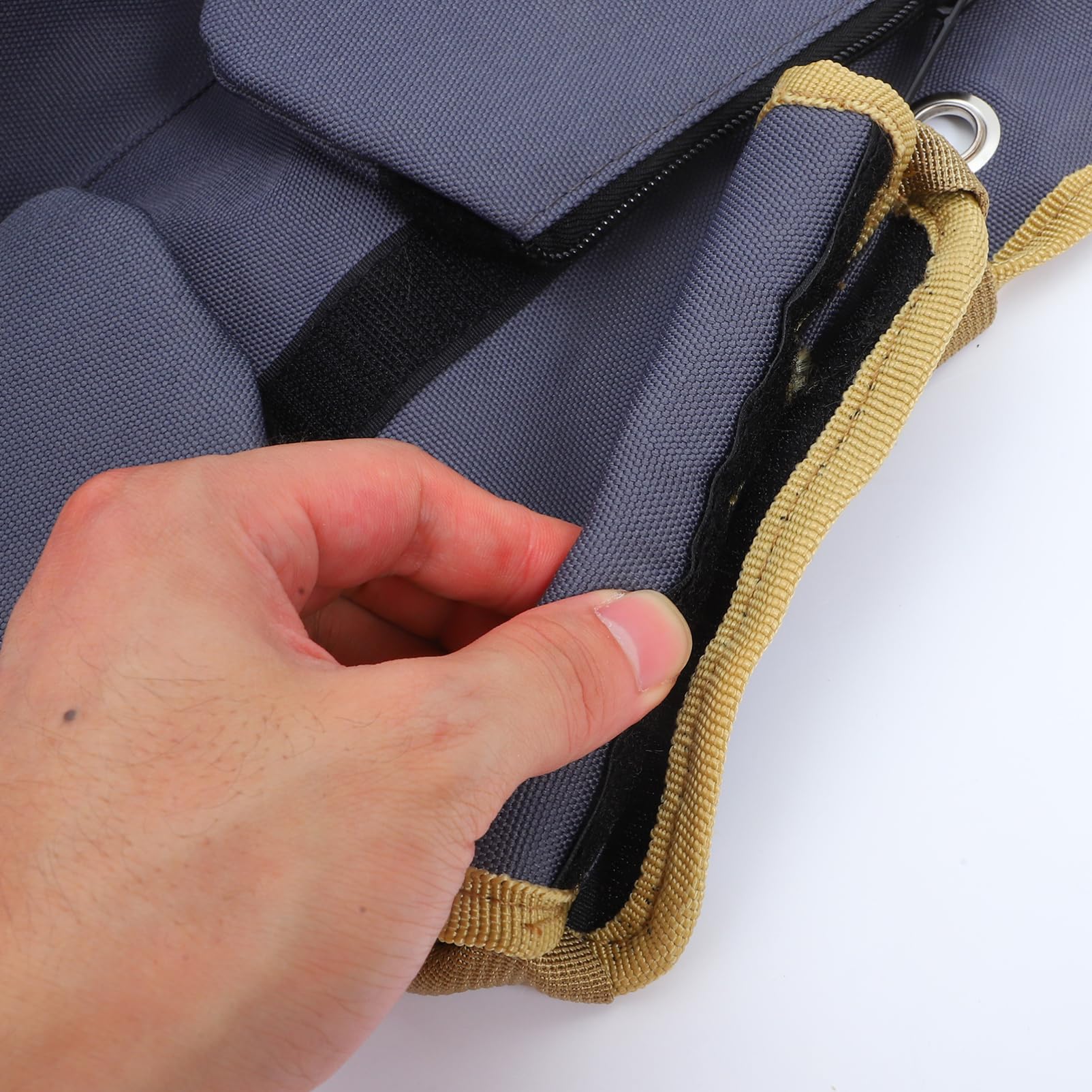 Borsa Porta Attrezzi Arrotolabile in Canvas, Organizer Portatile | Elettricisti e Lavoratori, Uso per Lavorazione del Legno e Auto, Design Multiuso Chiusura Arrotolata