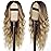 AISI HAIR Blonde Wig for Women, Long Wavy Lace Hairline Blond Synthetic Middle Part Ombre Blonde Wigs for Daily Party-26 Inch