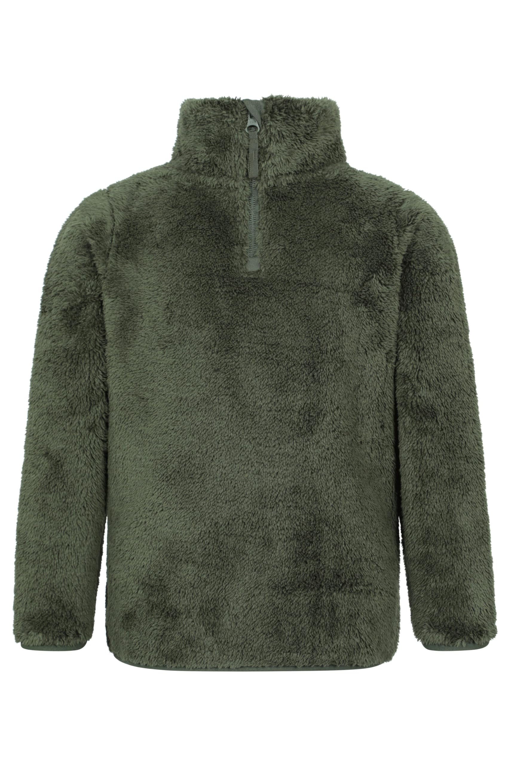 Mountain Warehouse Teddy Kids Unisex Half-Zip Fleece - Lightweight Breathable, Warm & Cosy, Sweatshirt For Boys & Girls - Best for Spring Summer & Outdoors Khaki Kids Size 7-8 Years
