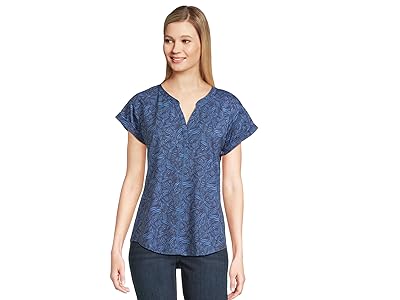L.L.Bean Streamside T-Shirts Split-Neck Short Sleeve Women
