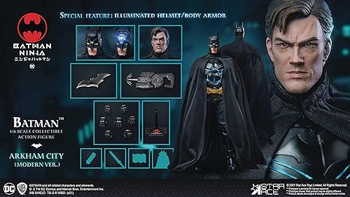 Miniatura 2 de Toys Batman Ninja: Modern Batman (versión de lujo) figura de acción coleccionable a escala 1:6, multicolor