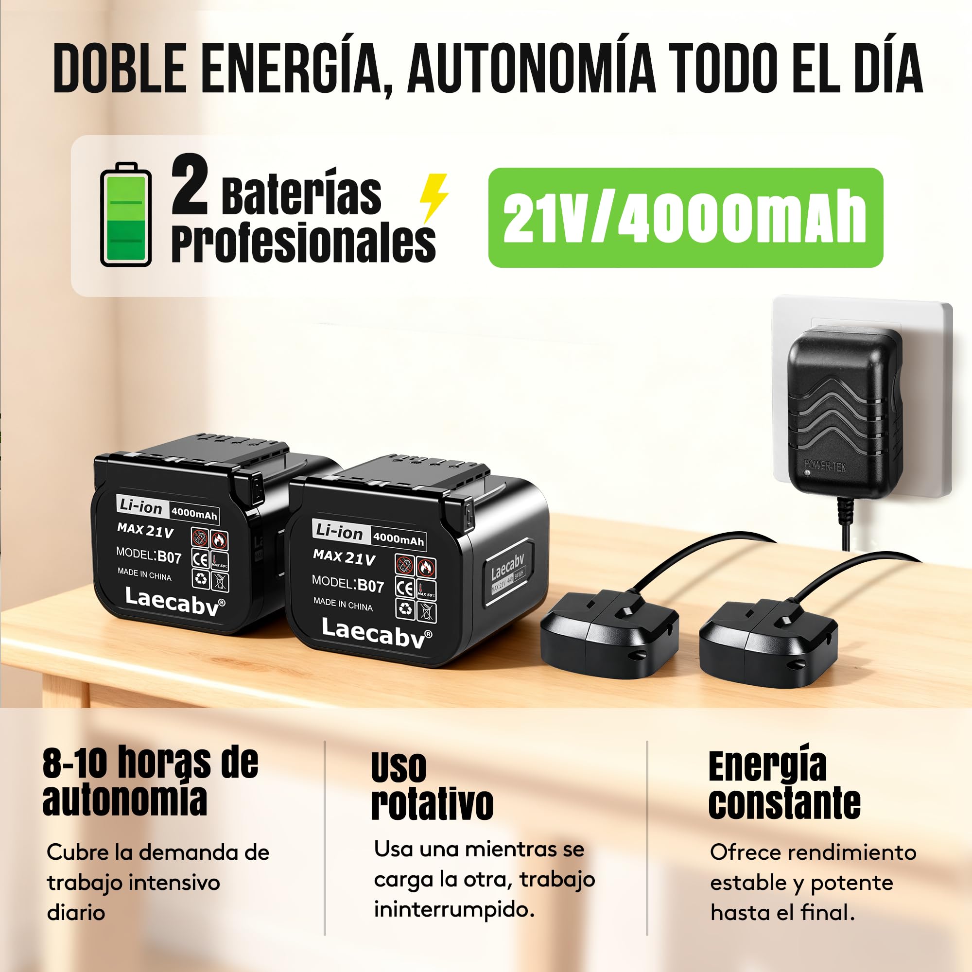 Laecabv 42mm Tijeras de Podar Eléctricas 21V 1150W Profesional Tijeras de Podar Bateria, 2X4000mAh Baterías,Pantalla LCD, Corte Progresivo Viñas (LA42Pro)