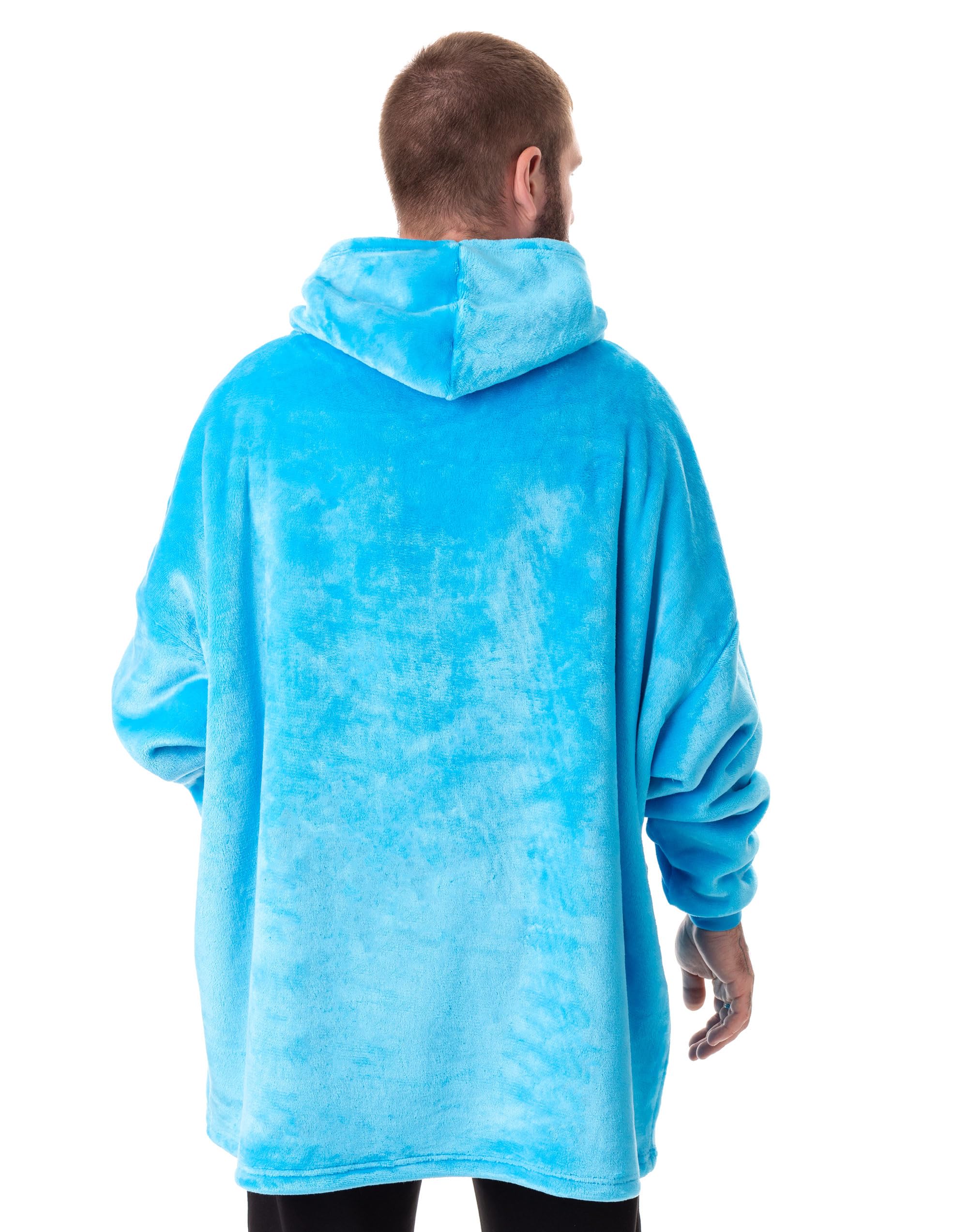 Sesame Street Cookie Monster Unisex Wearable Blanket Hoodie, Blue - Image 3
