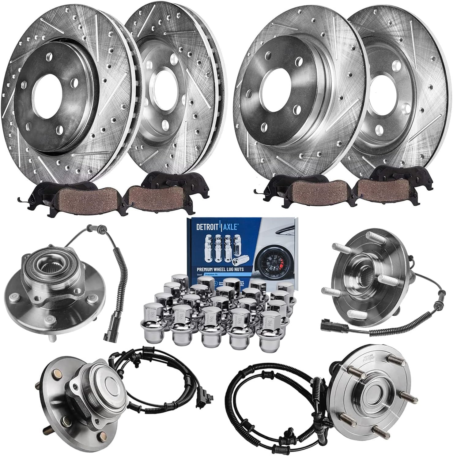 Detroit Axle Brake Kit for 0811 Dodge Grand Caravan