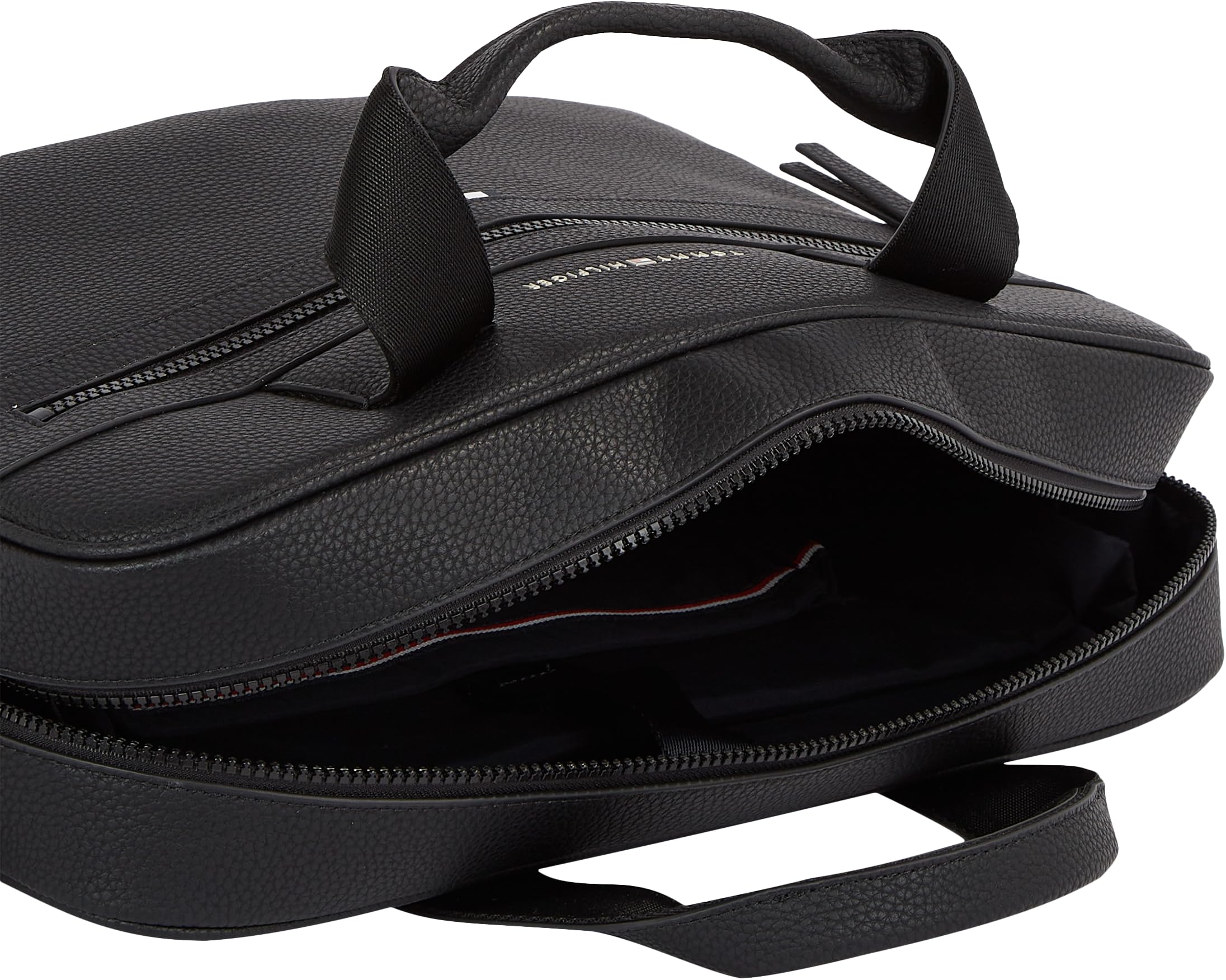 Tommy Hilfiger Maletín para portátil Hombre Essential PU Computer Bag 14 pulgadas, Negro (Black), Talla Única