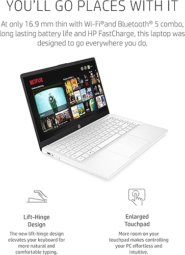 Miniatura 6 de Laptop HP 14, procesador Qualcomm Snapdragon 7c, 8 GB de RAM, 128 GB eMMC, pantalla táctil Full HD de 14 pulgadas, Windows 11 Home, delgada y